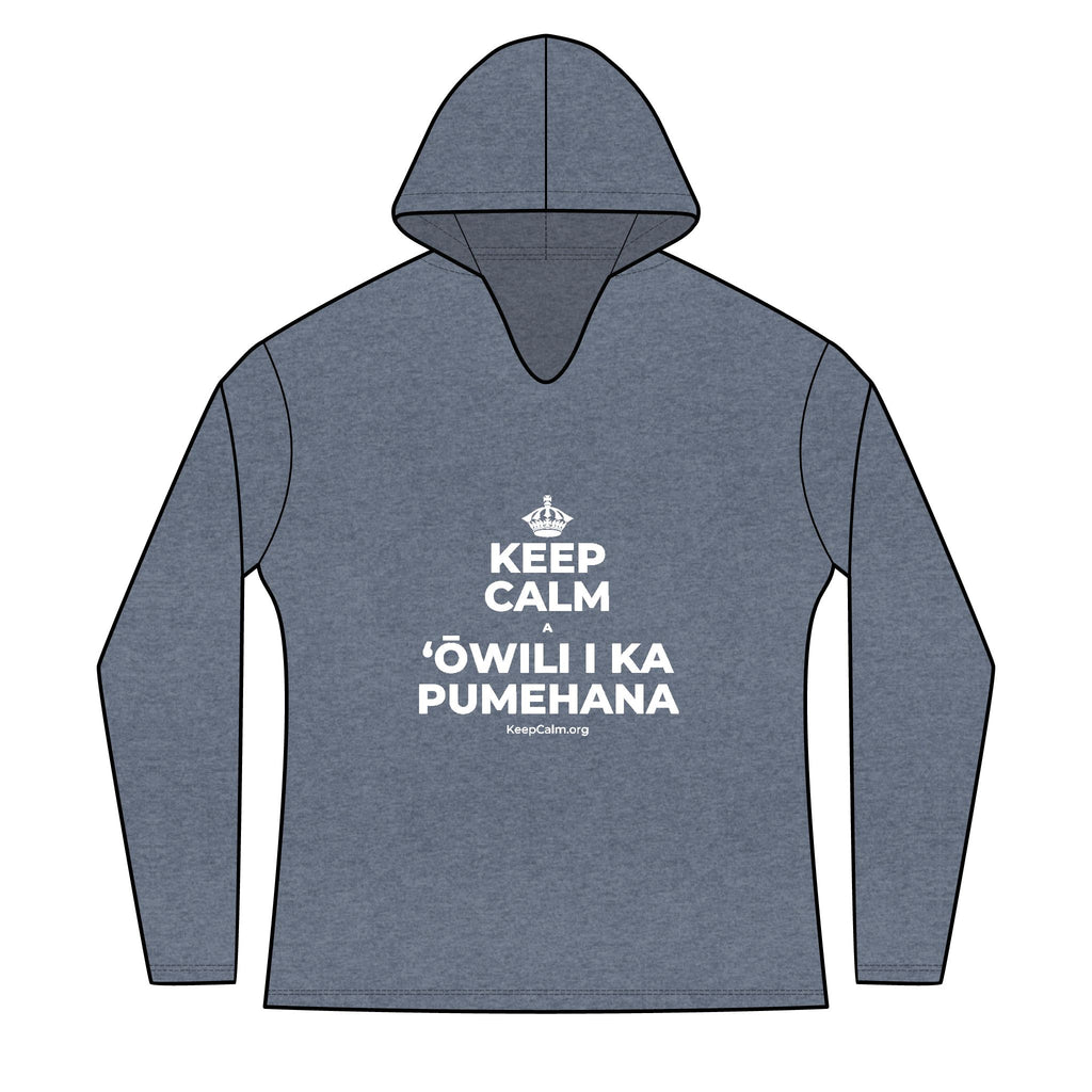 KEEP CALM A ʻŌWILI I KA PUMEHANA Women's Long Sleeve Hoodie