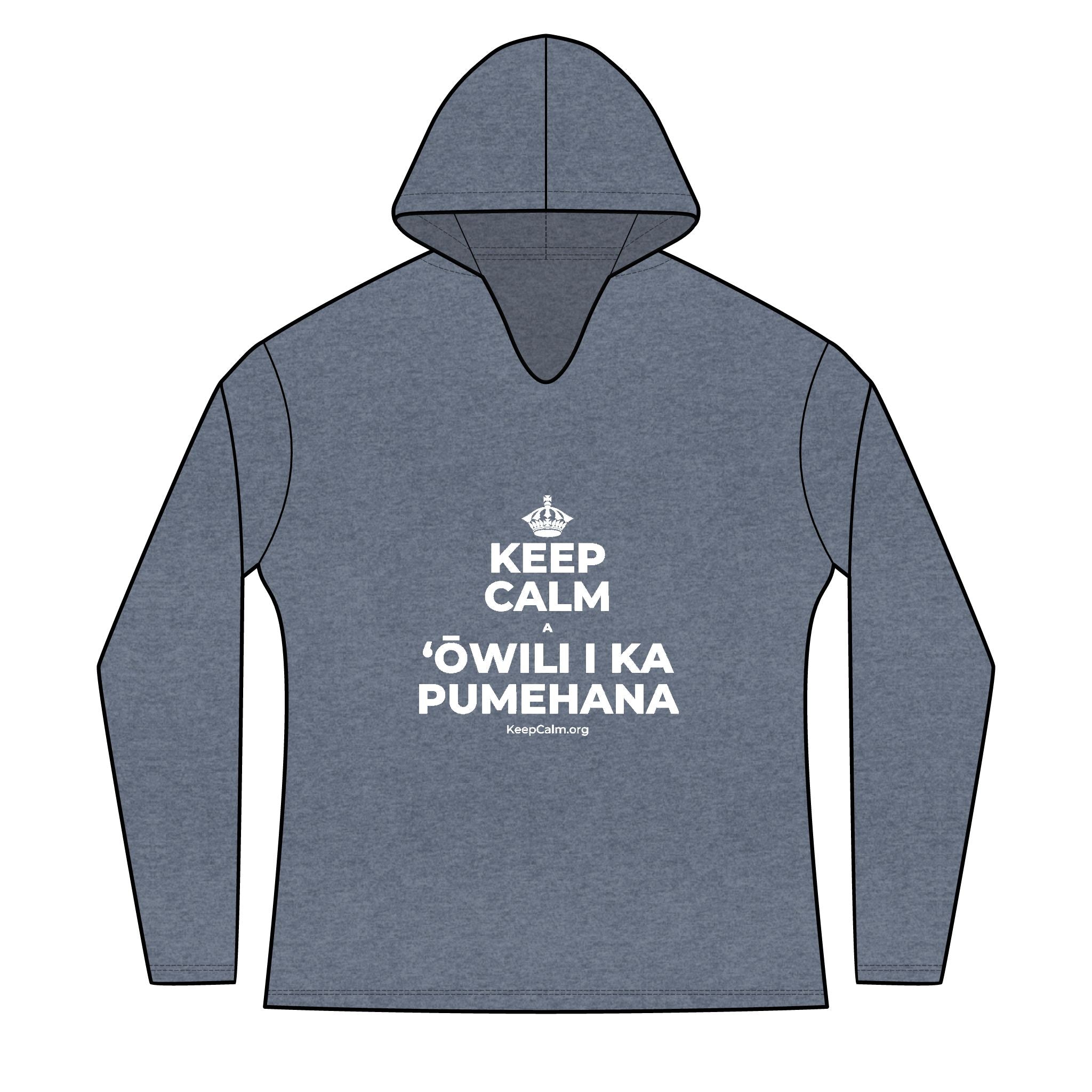 KEEP CALM A ʻŌWILI I KA PUMEHANA Women's Long Sleeve Hoodie