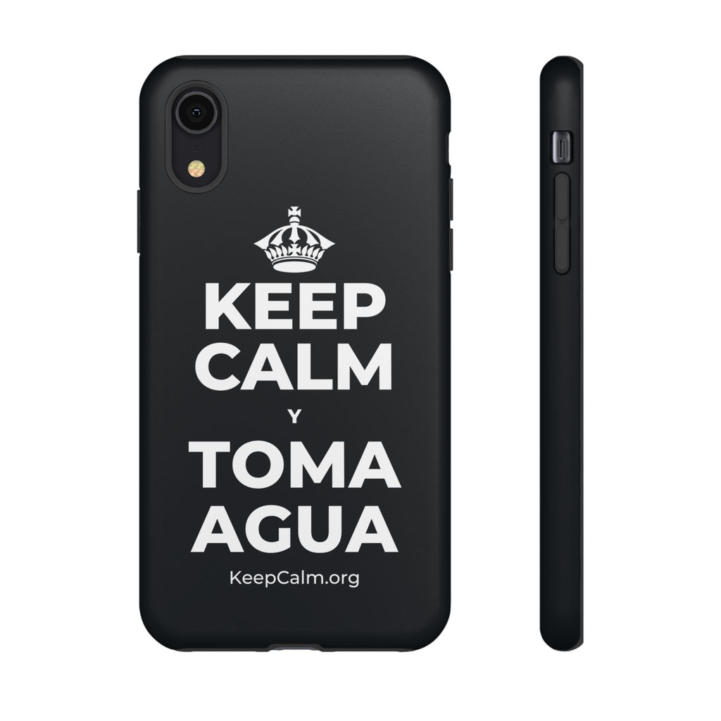 KEEP CALM Y TOMA AGUA Phone Case (Dark)