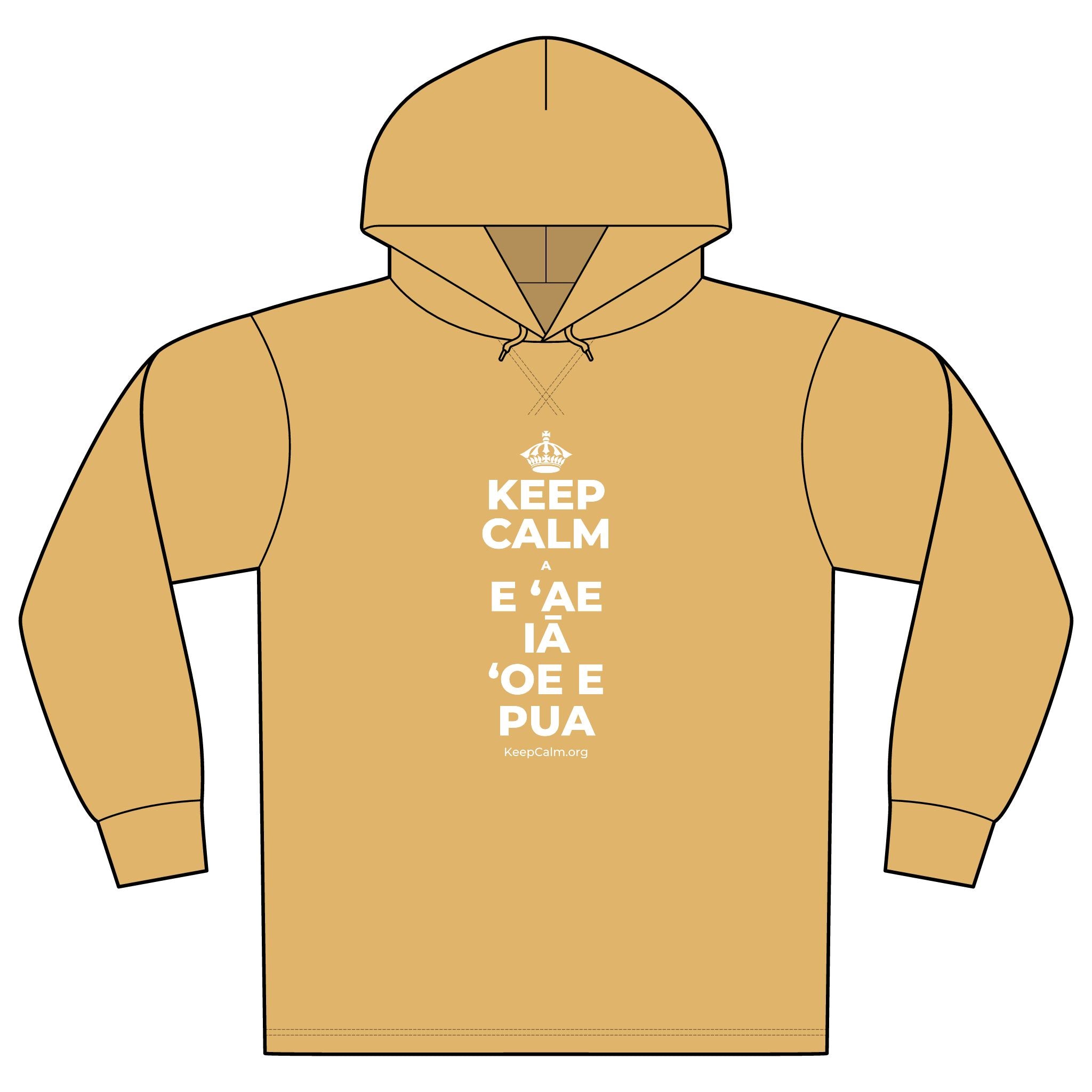 KEEP CALM A E ʻAE IĀ ʻOE E PUA Organic Hoodie Tee