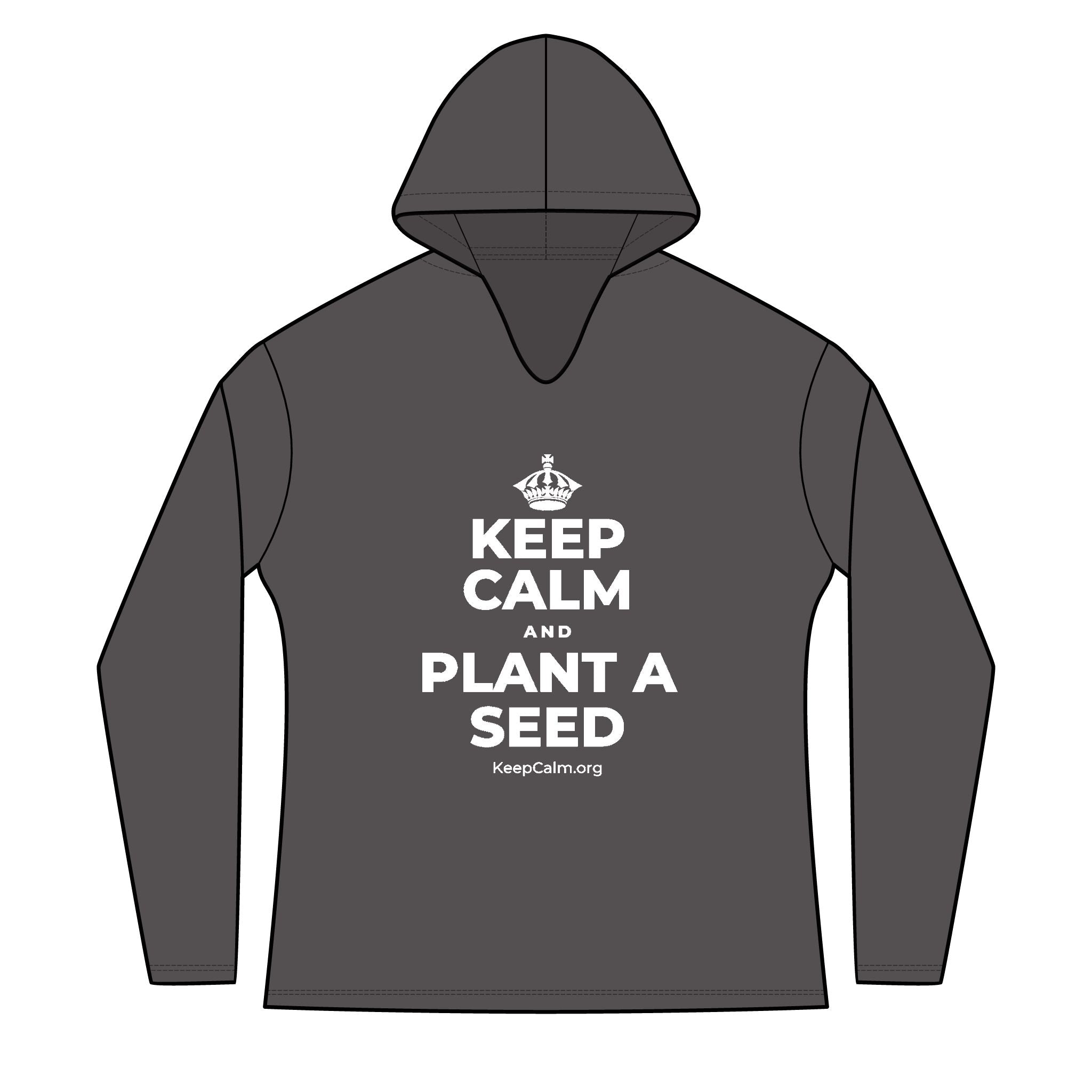 KEEP CALM AND PLANT A SEED Women's Long Sleeve Hoodie