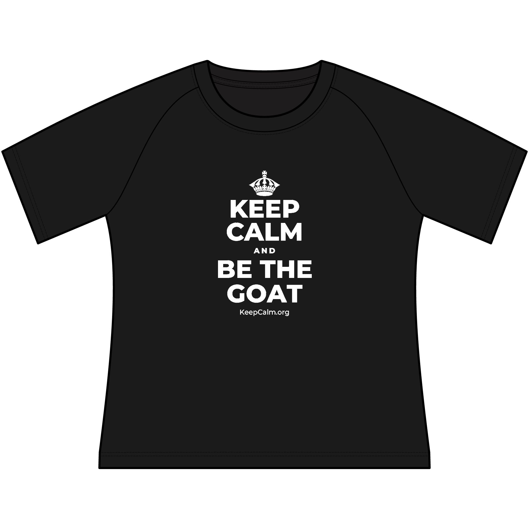KEEP CALM AND BE THE GOAT Women's Raglan Tee