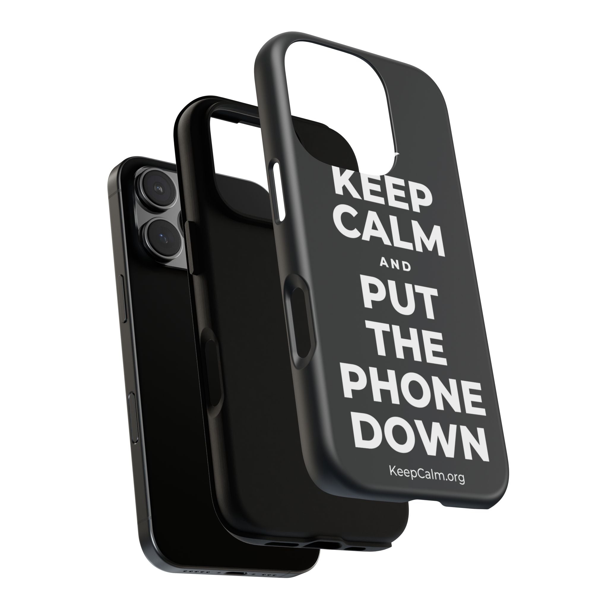 KEEP CALM AND PUT THE PHONE DOWN Phone Case (Dark)