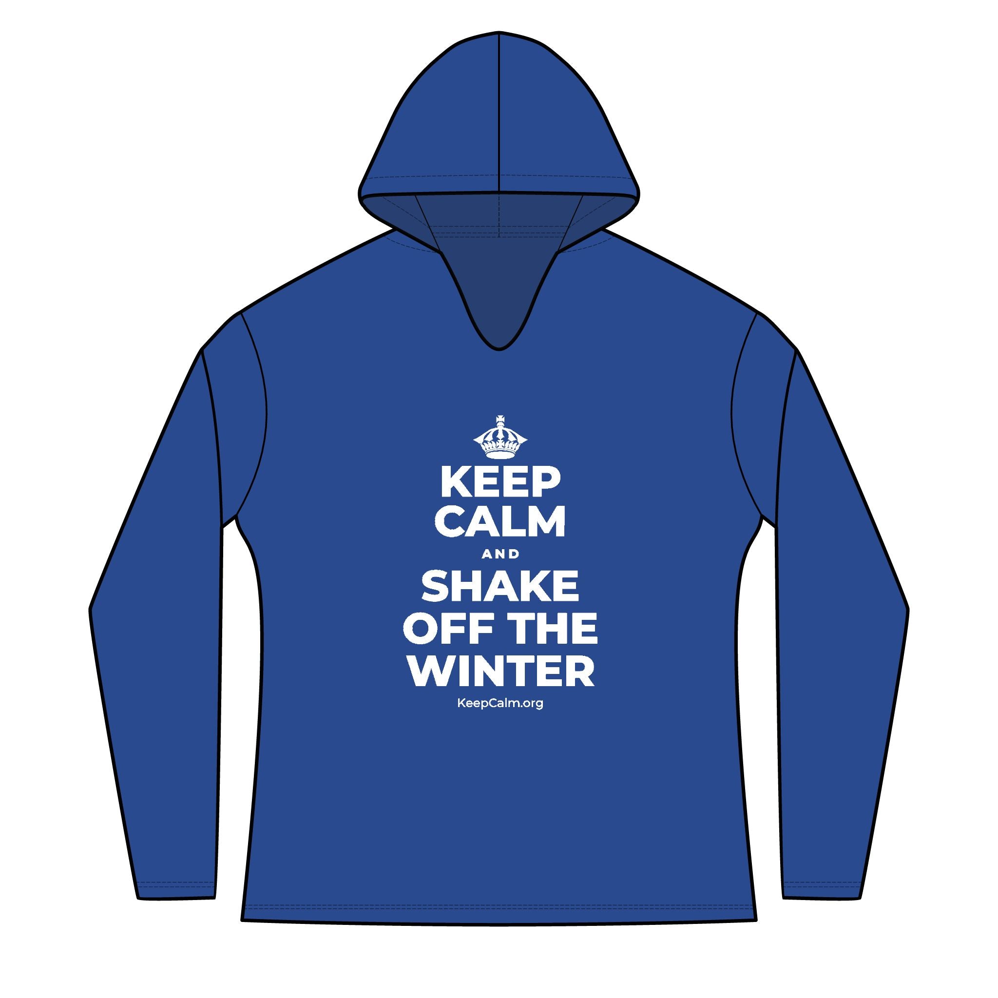 KEEP CALM AND SHAKE OFF THE WINTER Women's Long Sleeve Hoodie