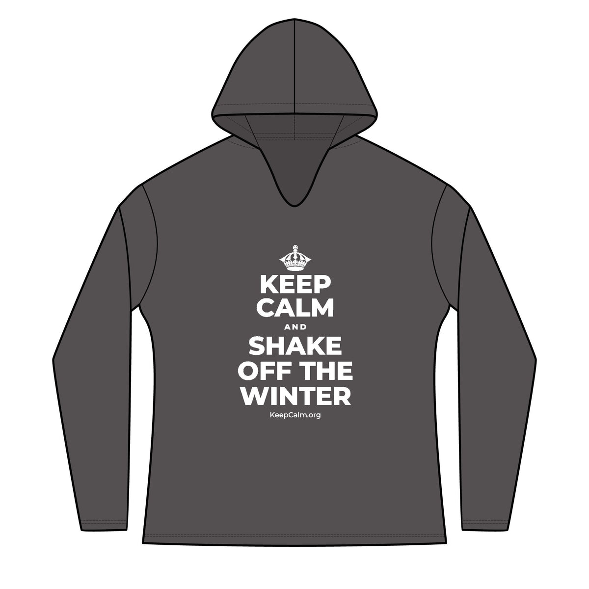 KEEP CALM AND SHAKE OFF THE WINTER Women's Long Sleeve Hoodie