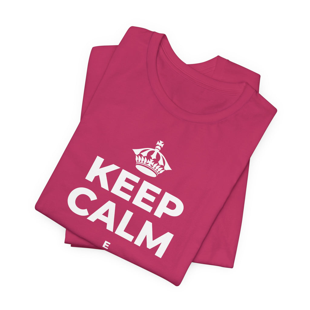KEEP CALM E RESPIRACI SOPRA T-Shirt (Baby Blue–Silver)