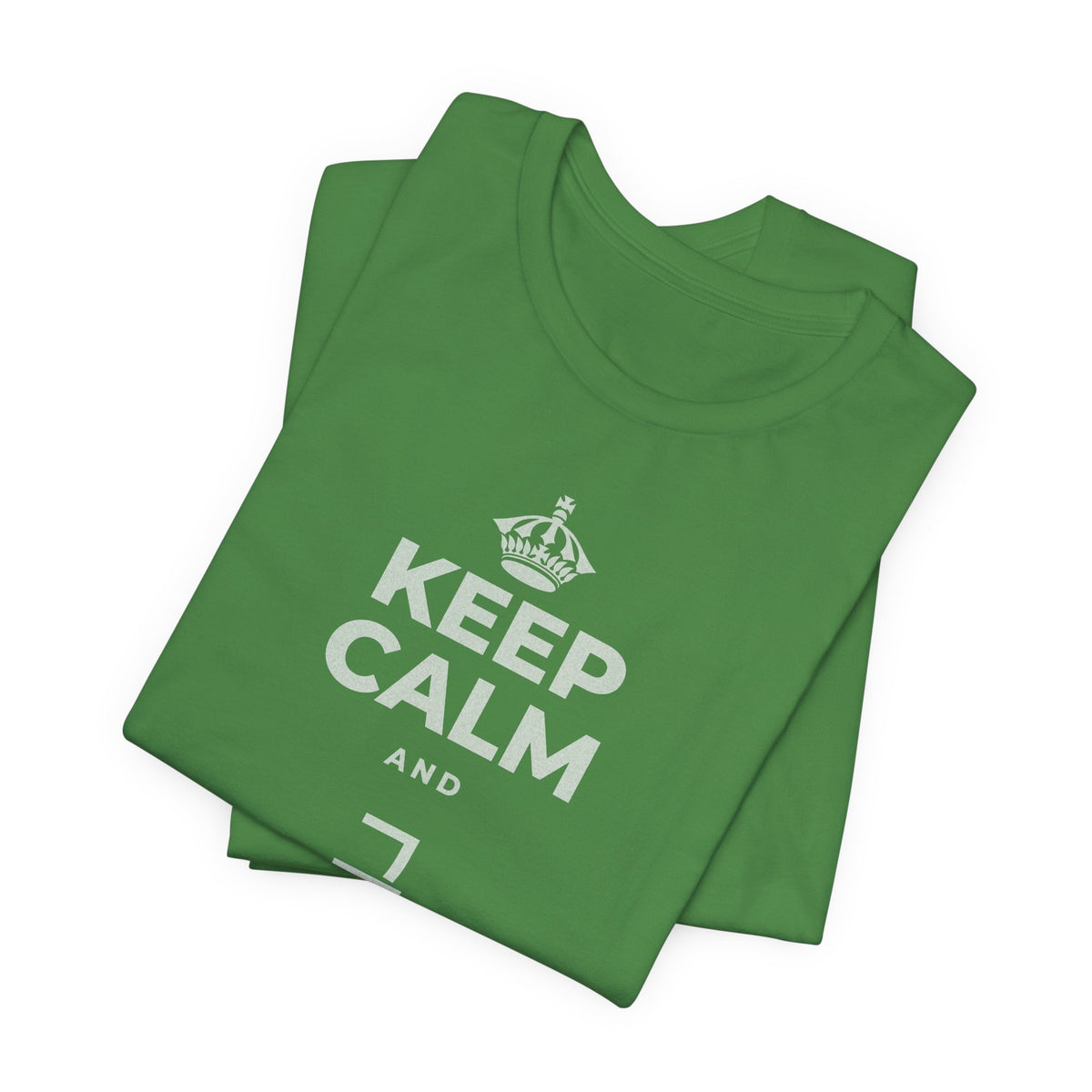 KEEP CALM AND 그 질문을 해요 T-Shirt (Baby Blue–Silver)