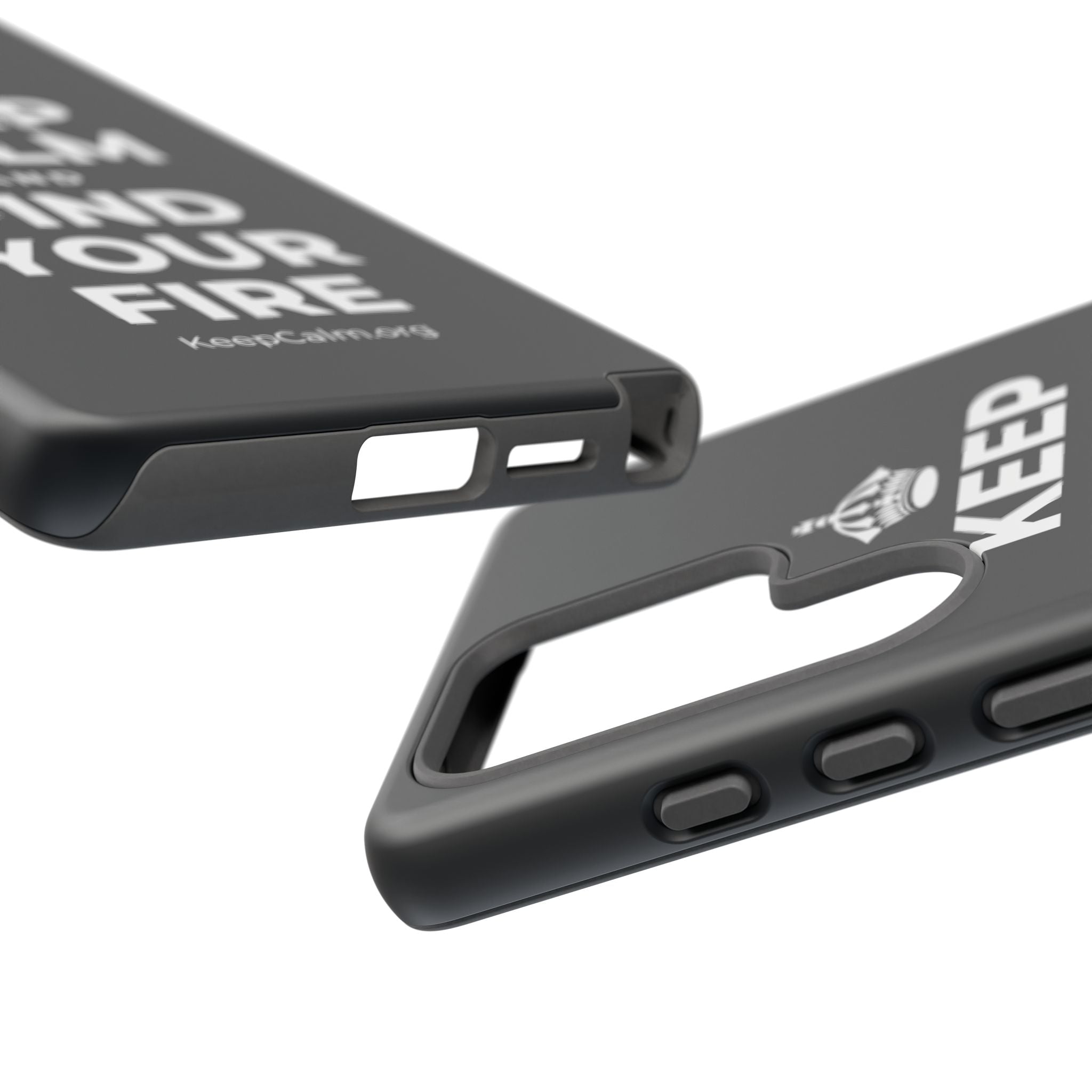 KEEP CALM AND FIND YOUR FIRE Phone Case (Dark)