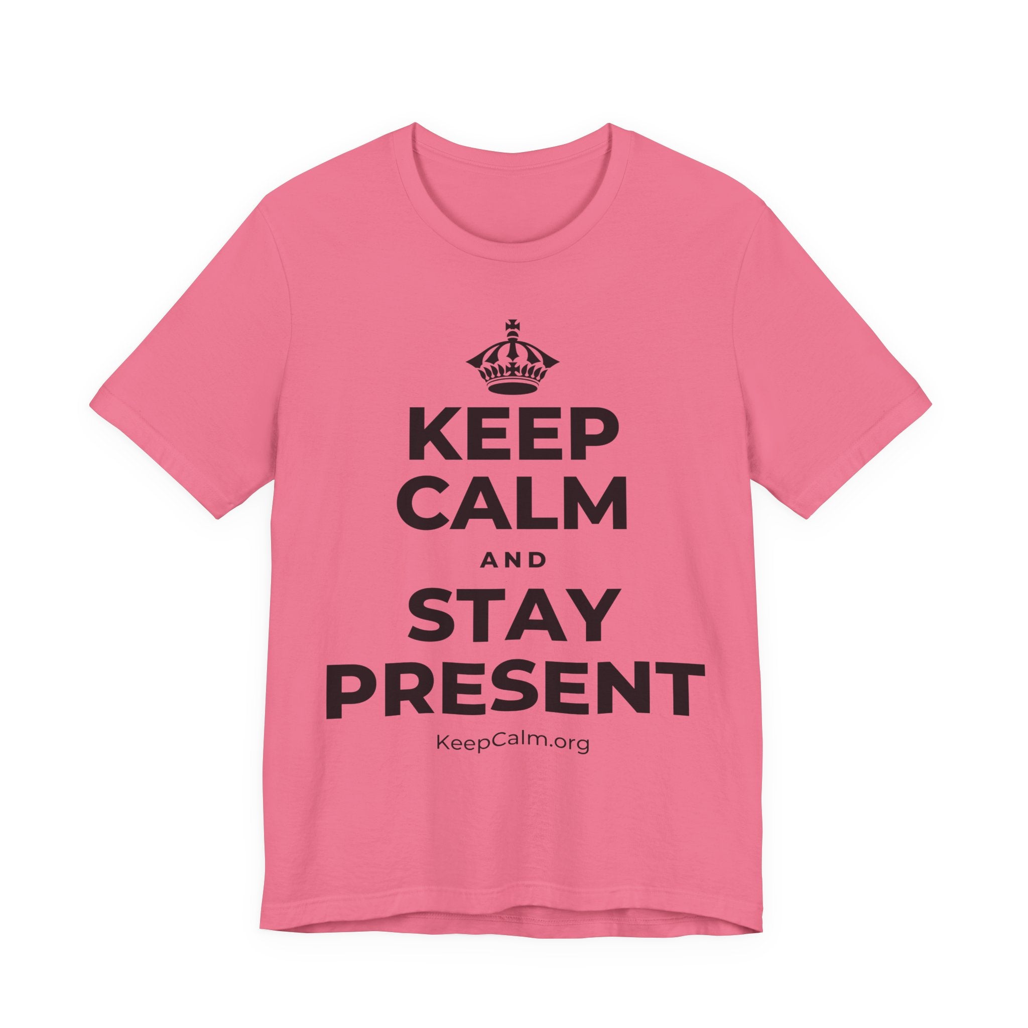 KEEP CALM AND STAY PRESENT T-Shirt (Military Green–Autumn)