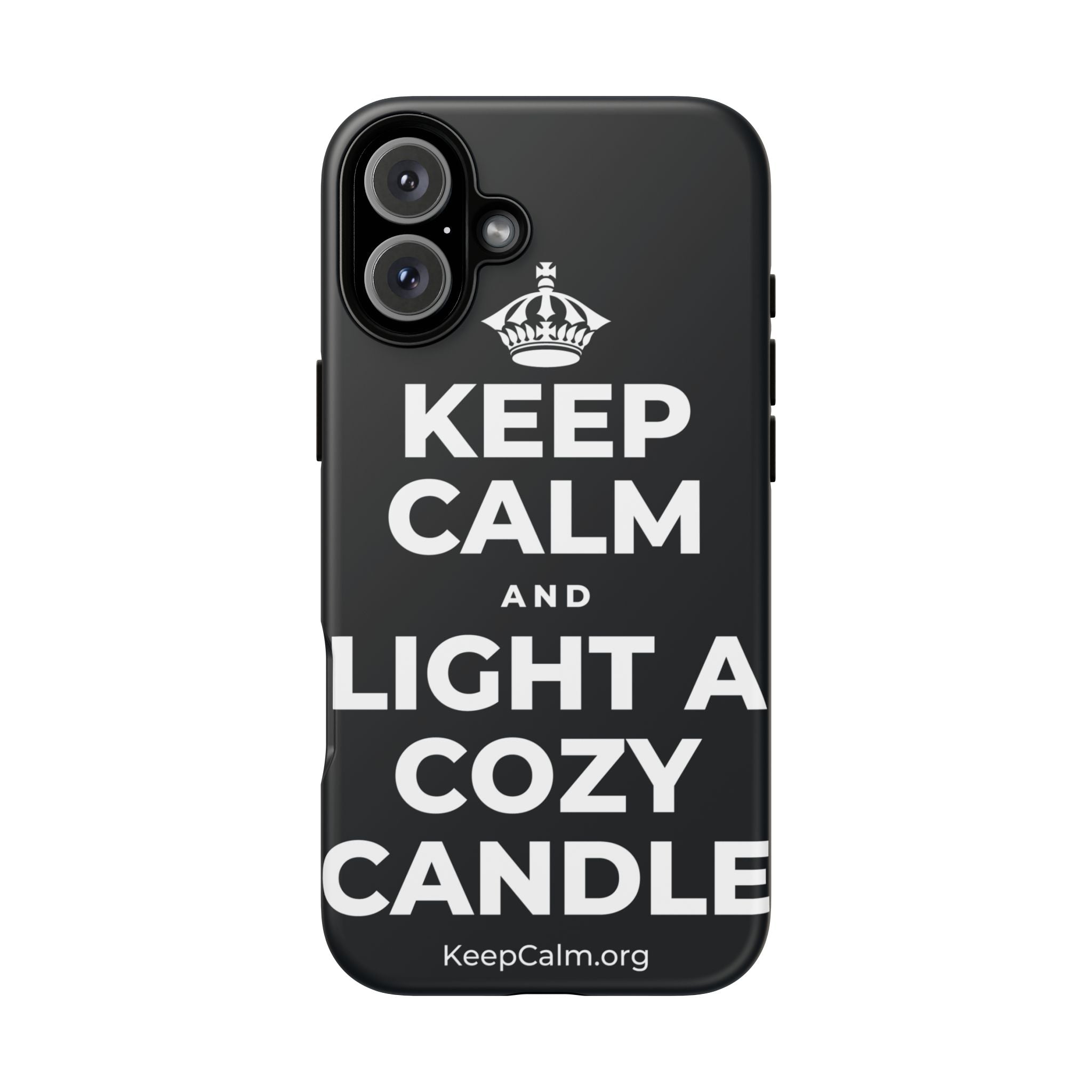KEEP CALM AND LIGHT A COZY CANDLE Phone Case (Dark)