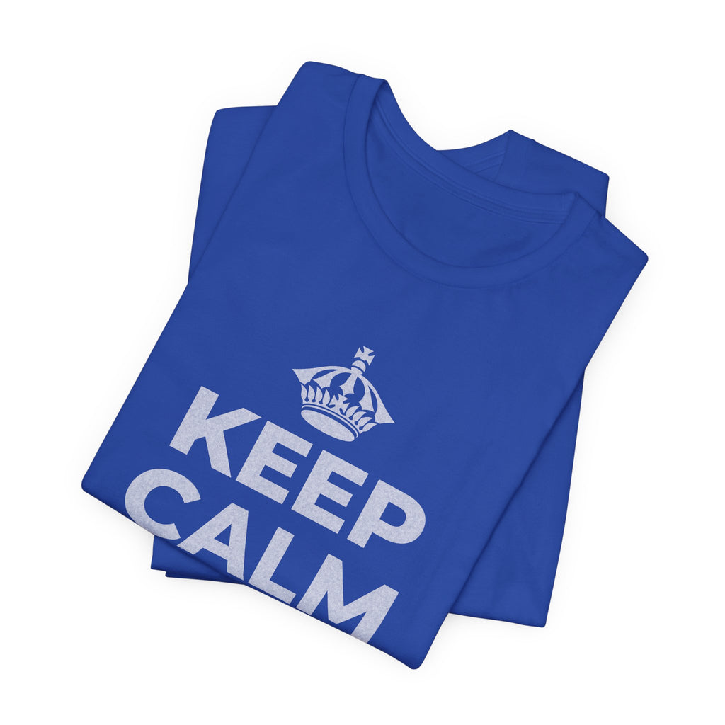 KEEP CALM AND OWN IT T-Shirt (Soft Cream–Heather Mauve)