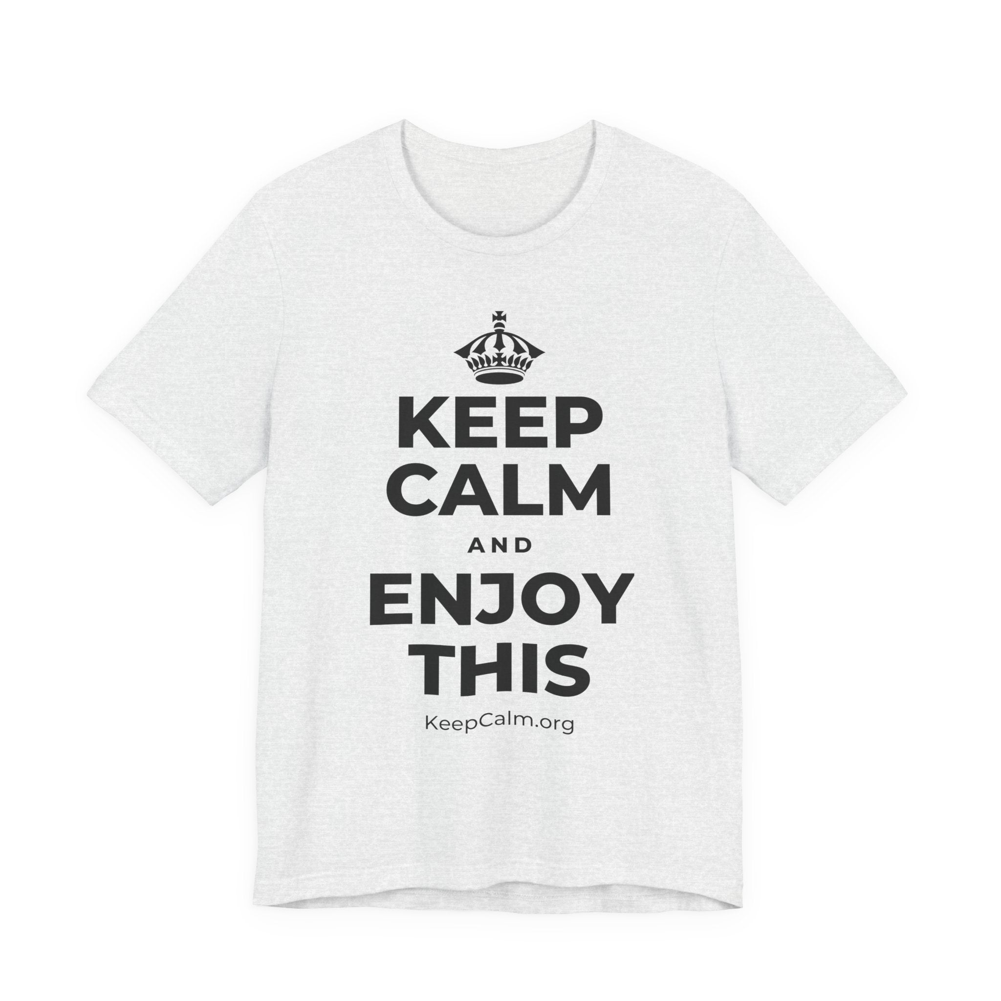 KEEP CALM AND ENJOY THIS T-Shirt (Soft Cream–Heather Mauve)