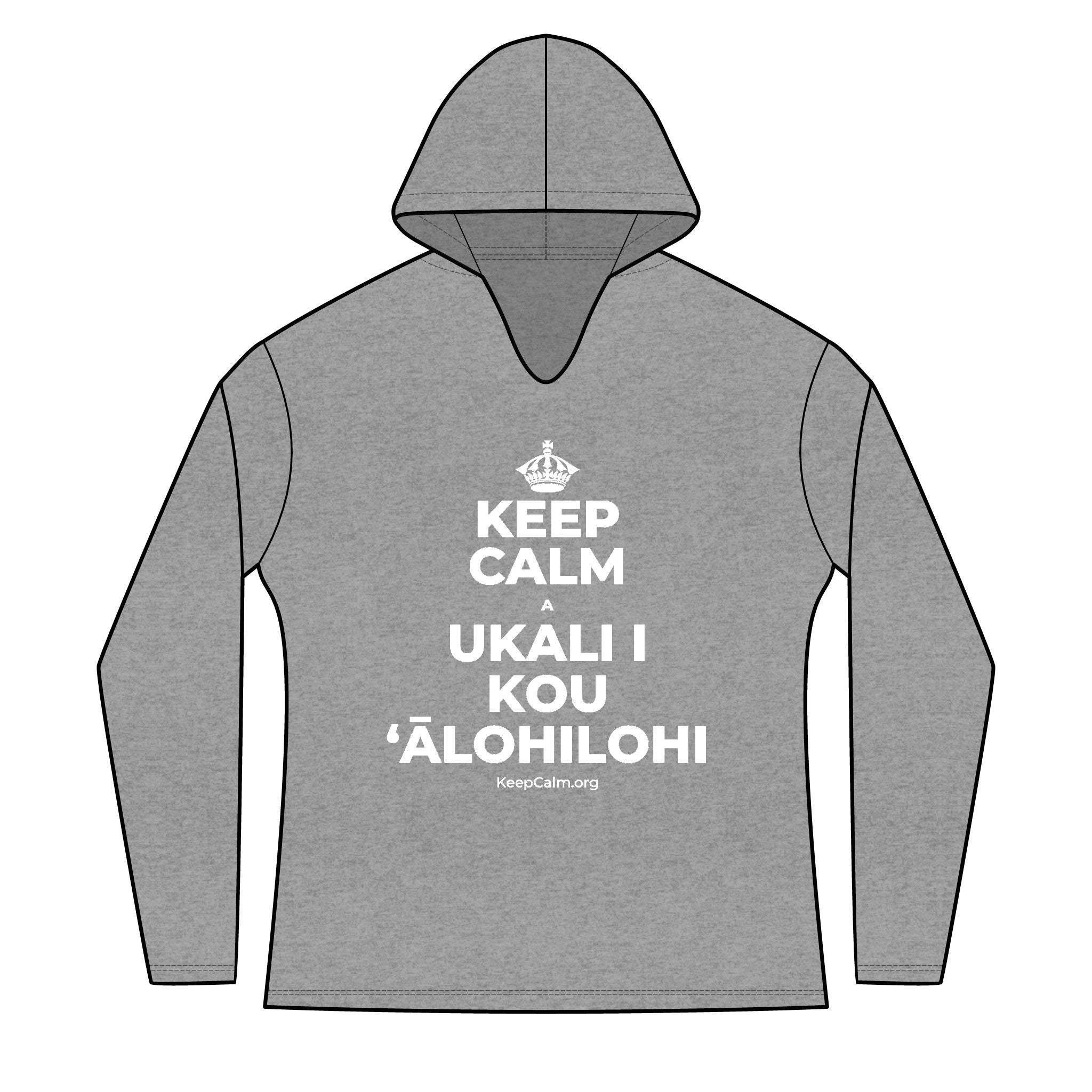 KEEP CALM A UKALI I KOU ʻĀLOHILOHI Women's Long Sleeve Hoodie