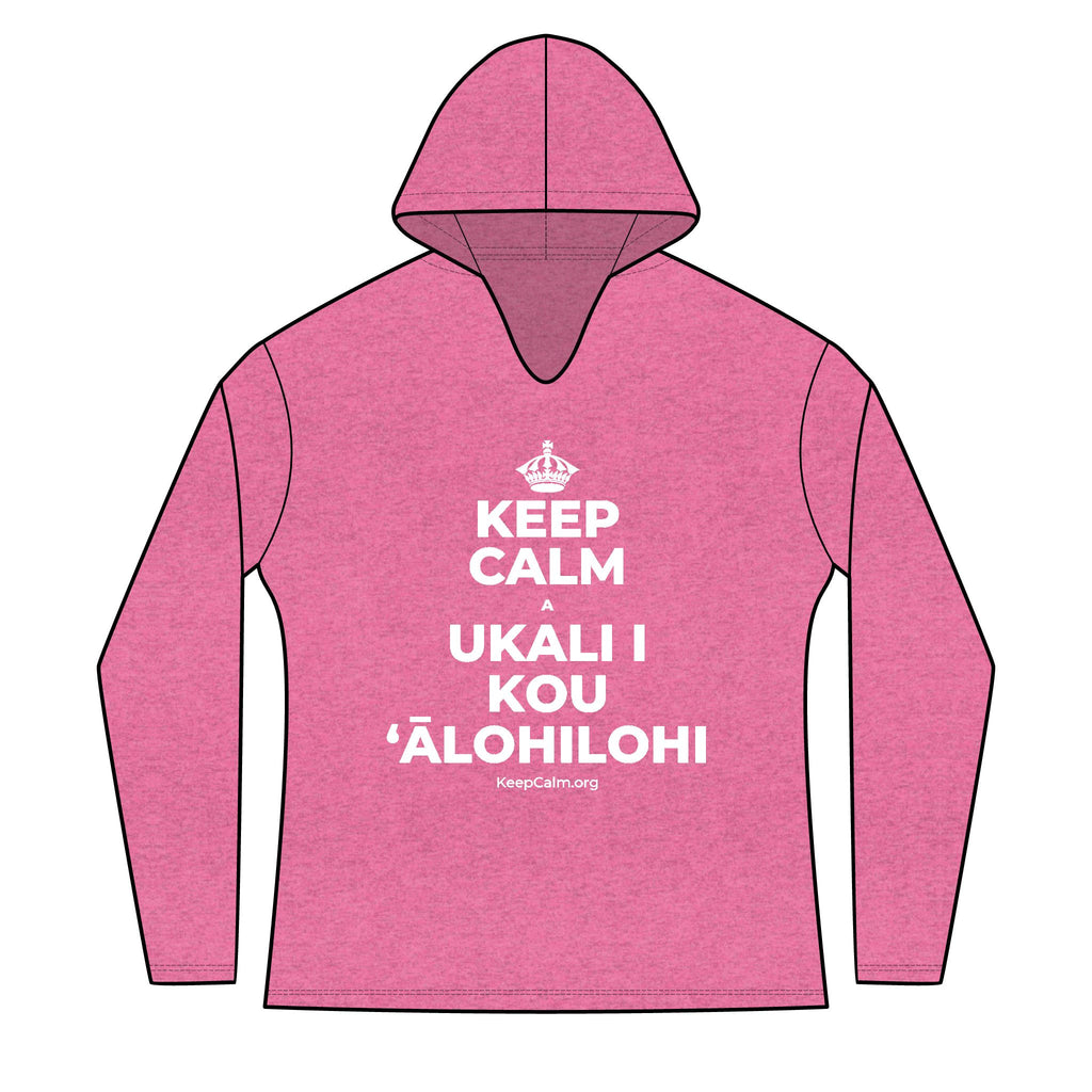 KEEP CALM A UKALI I KOU ʻĀLOHILOHI Women's Long Sleeve Hoodie