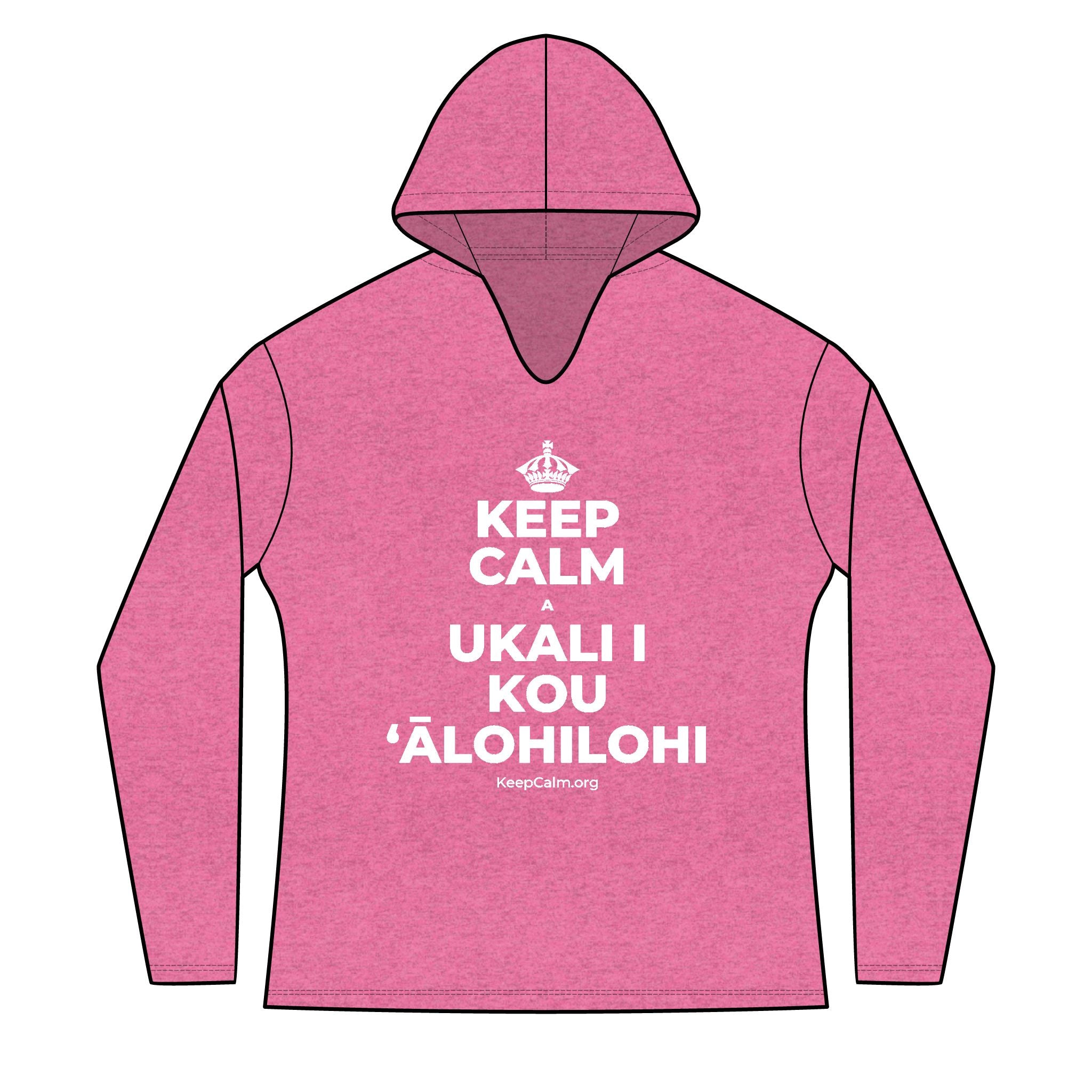 KEEP CALM A UKALI I KOU ʻĀLOHILOHI Women's Long Sleeve Hoodie