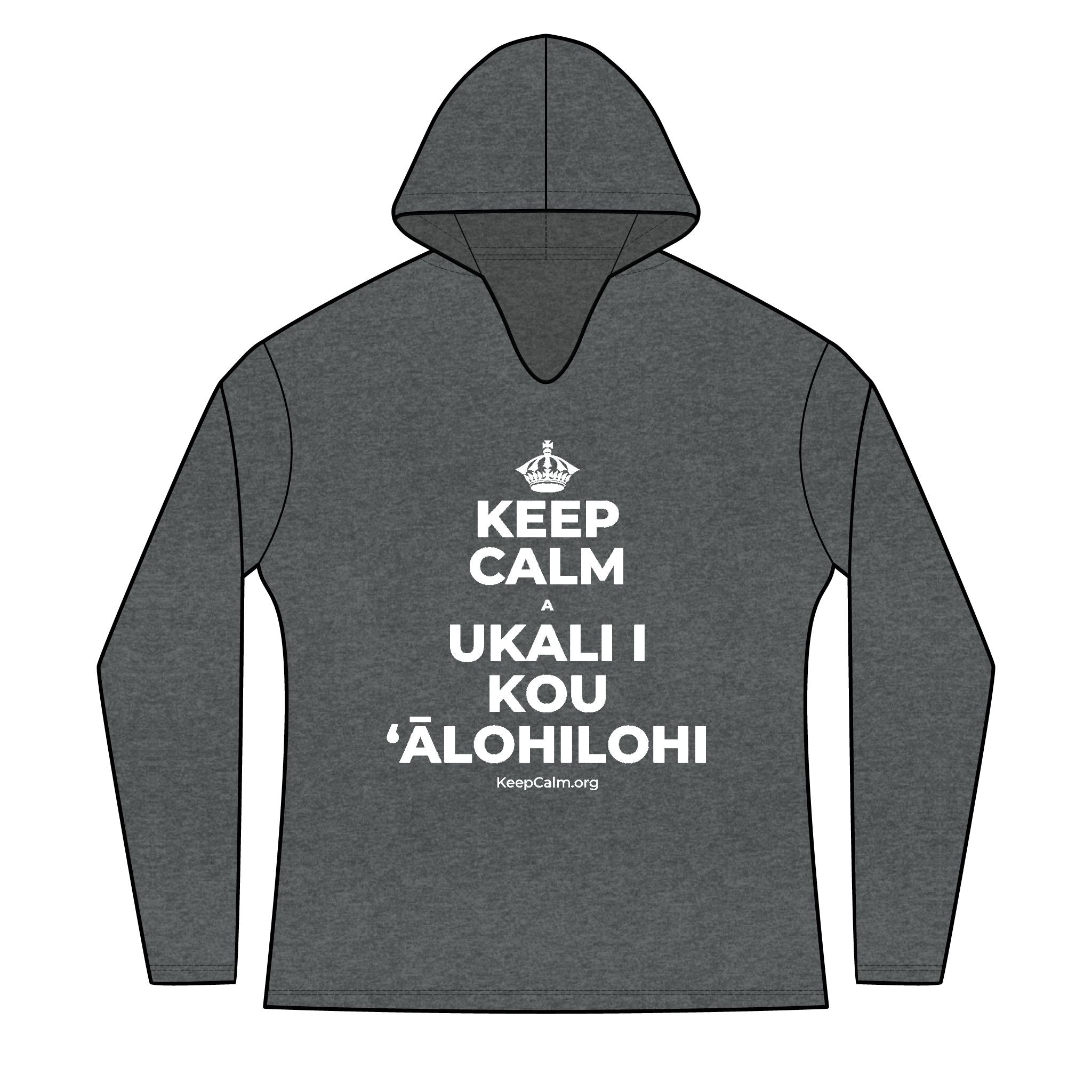 KEEP CALM A UKALI I KOU ʻĀLOHILOHI Women's Long Sleeve Hoodie