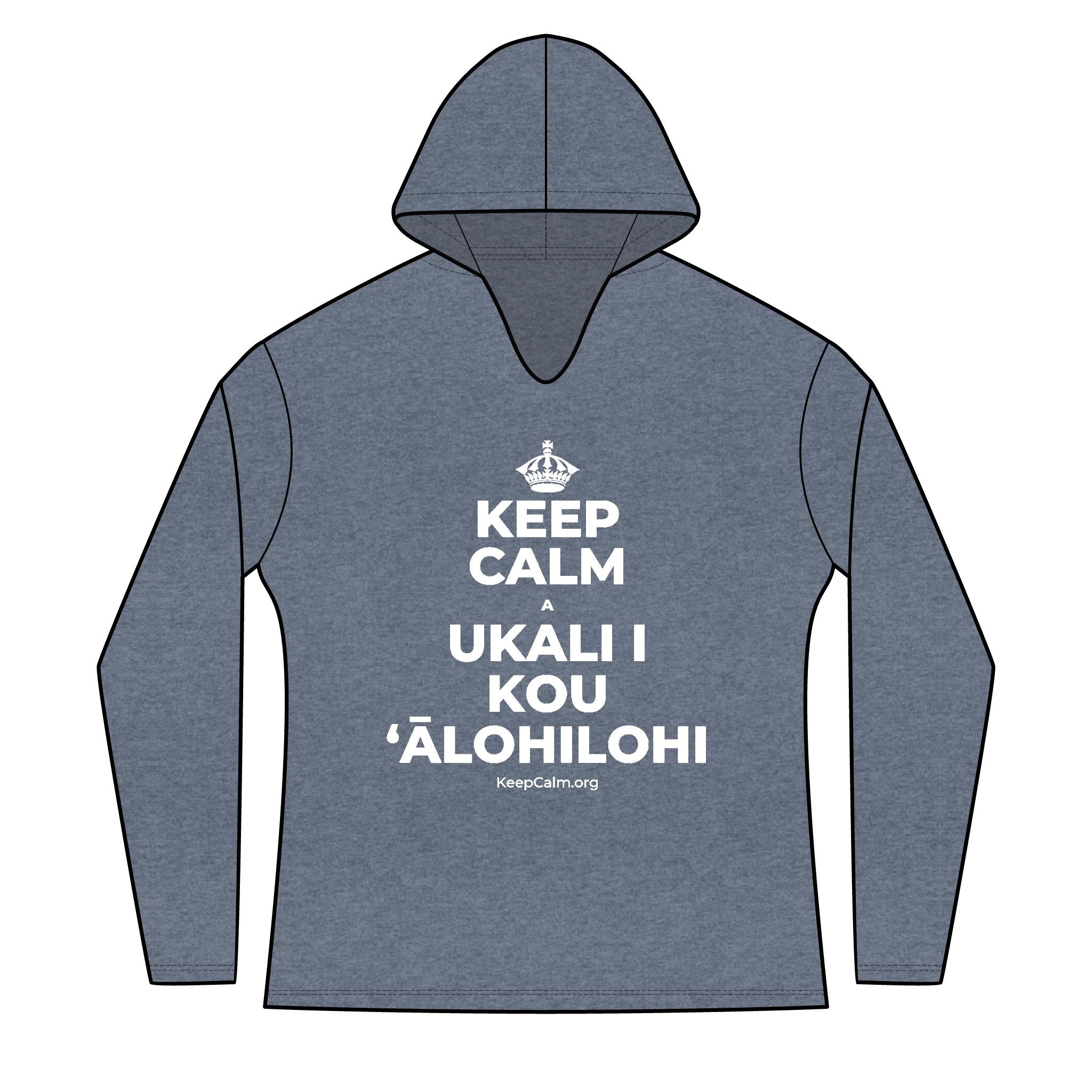 KEEP CALM A UKALI I KOU ʻĀLOHILOHI Women's Long Sleeve Hoodie