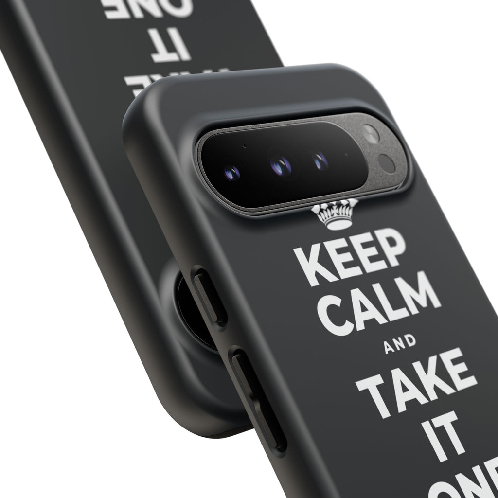 KEEP CALM AND TAKE IT ONE DAY AT A TIME Phone Case (Dark)