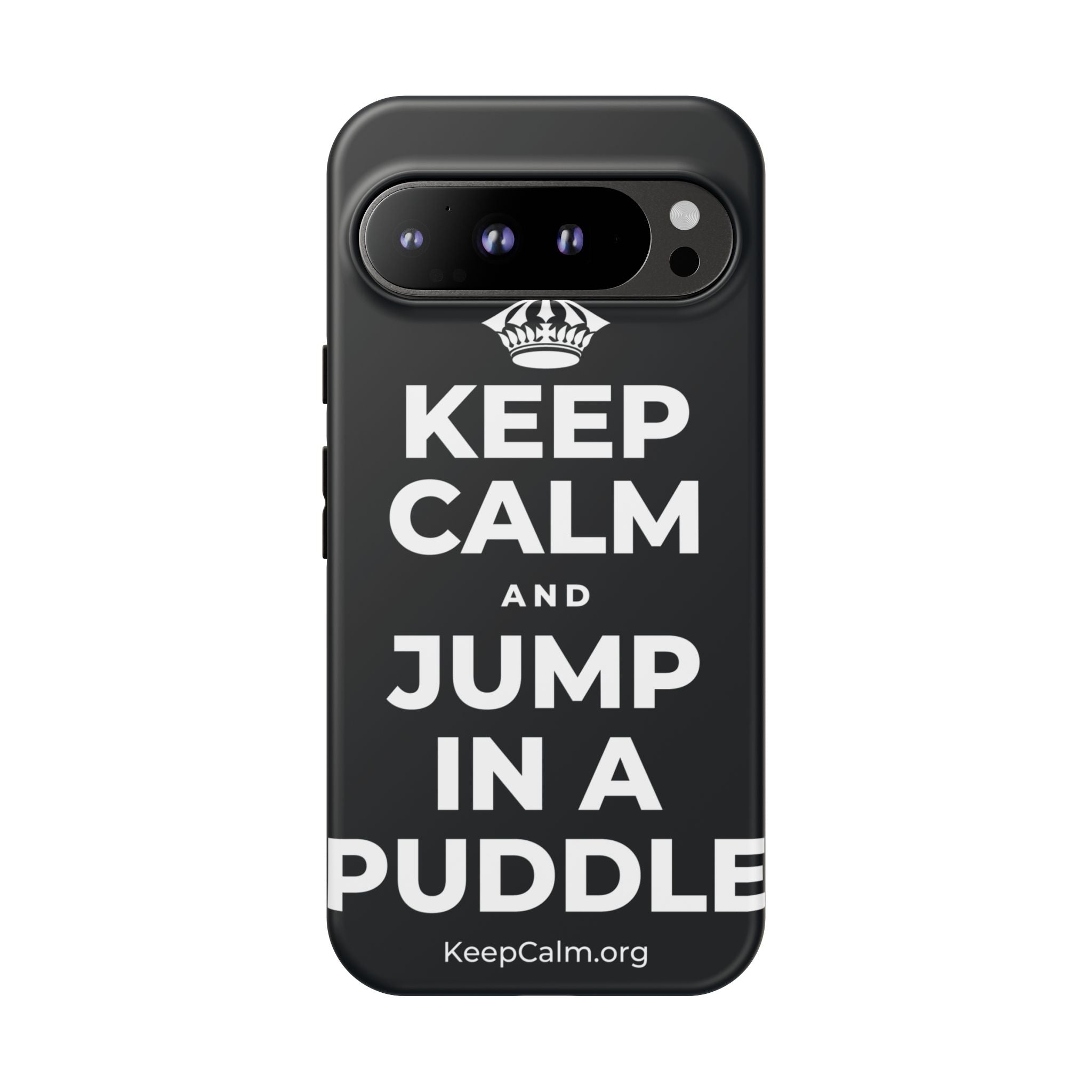 KEEP CALM AND JUMP IN A PUDDLE Phone Case (Dark)