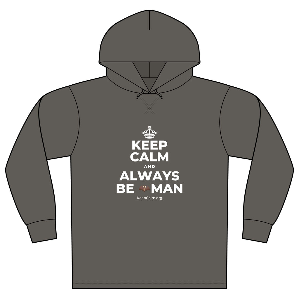 KEEP CALM AND ALWAYS BE 🦇MAN Organic Hoodie Tee