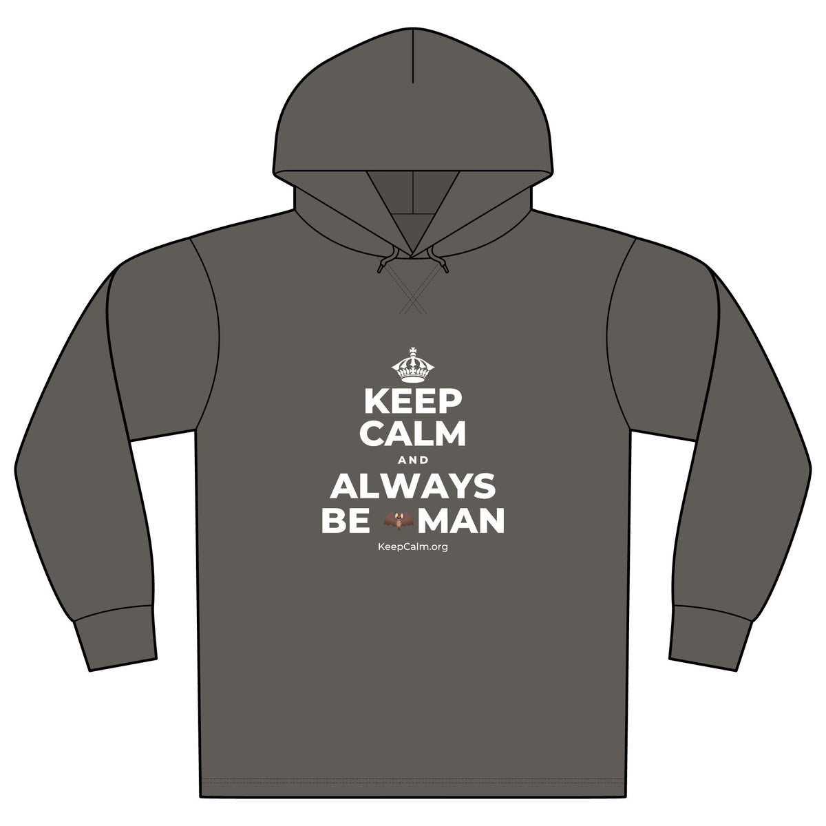 KEEP CALM AND ALWAYS BE 🦇MAN Organic Hoodie Tee