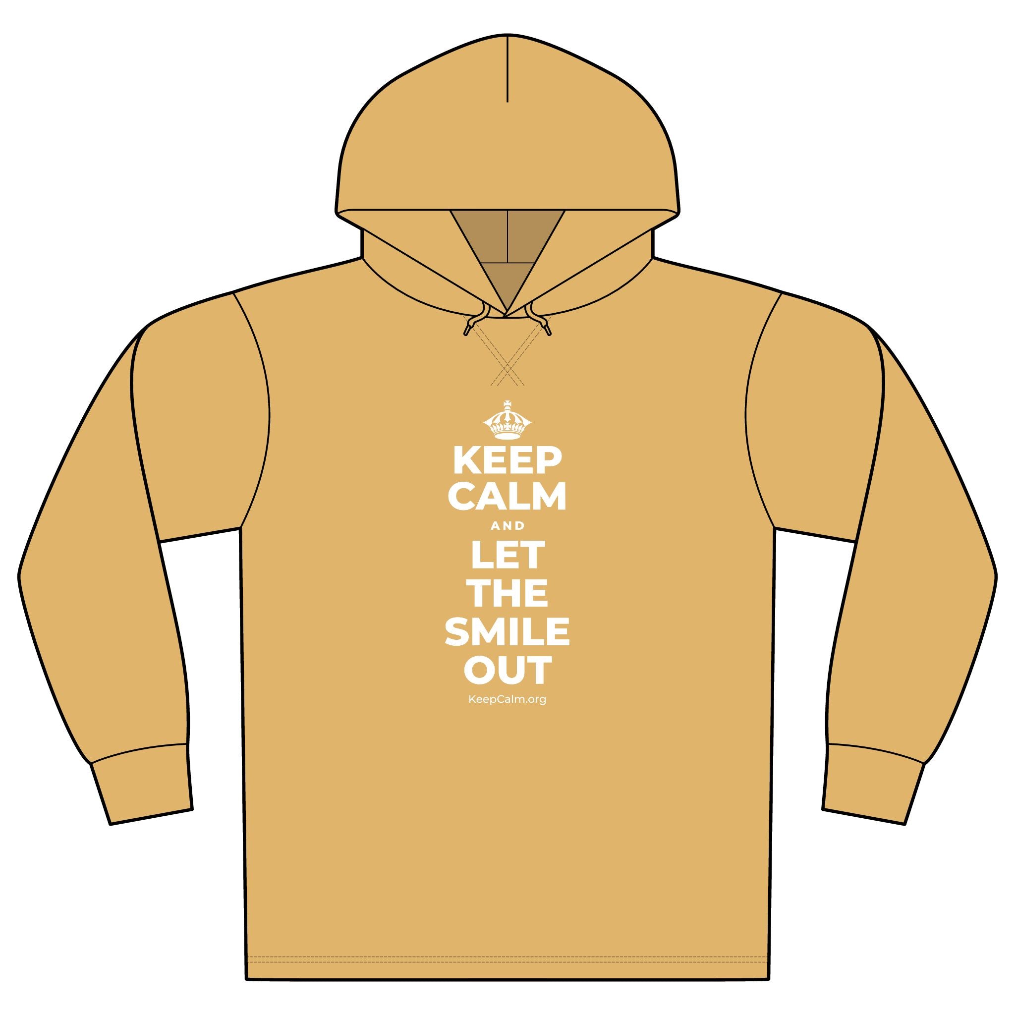 KEEP CALM AND LET THE SMILE OUT Organic Hoodie Tee