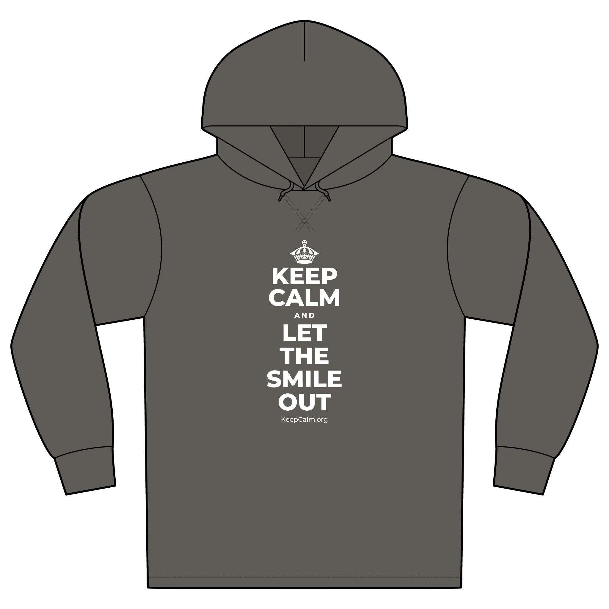 KEEP CALM AND LET THE SMILE OUT Organic Hoodie Tee