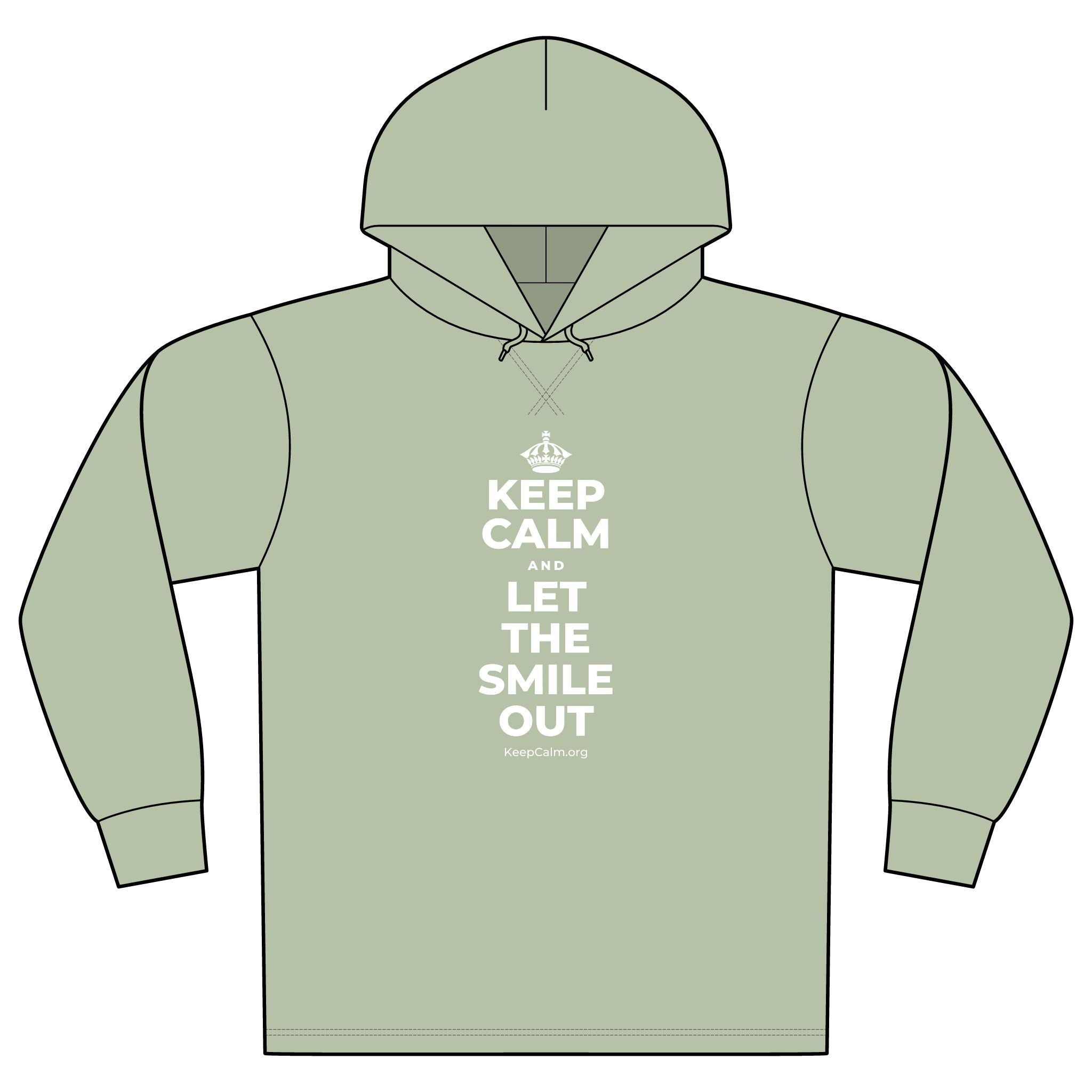 KEEP CALM AND LET THE SMILE OUT Organic Hoodie Tee