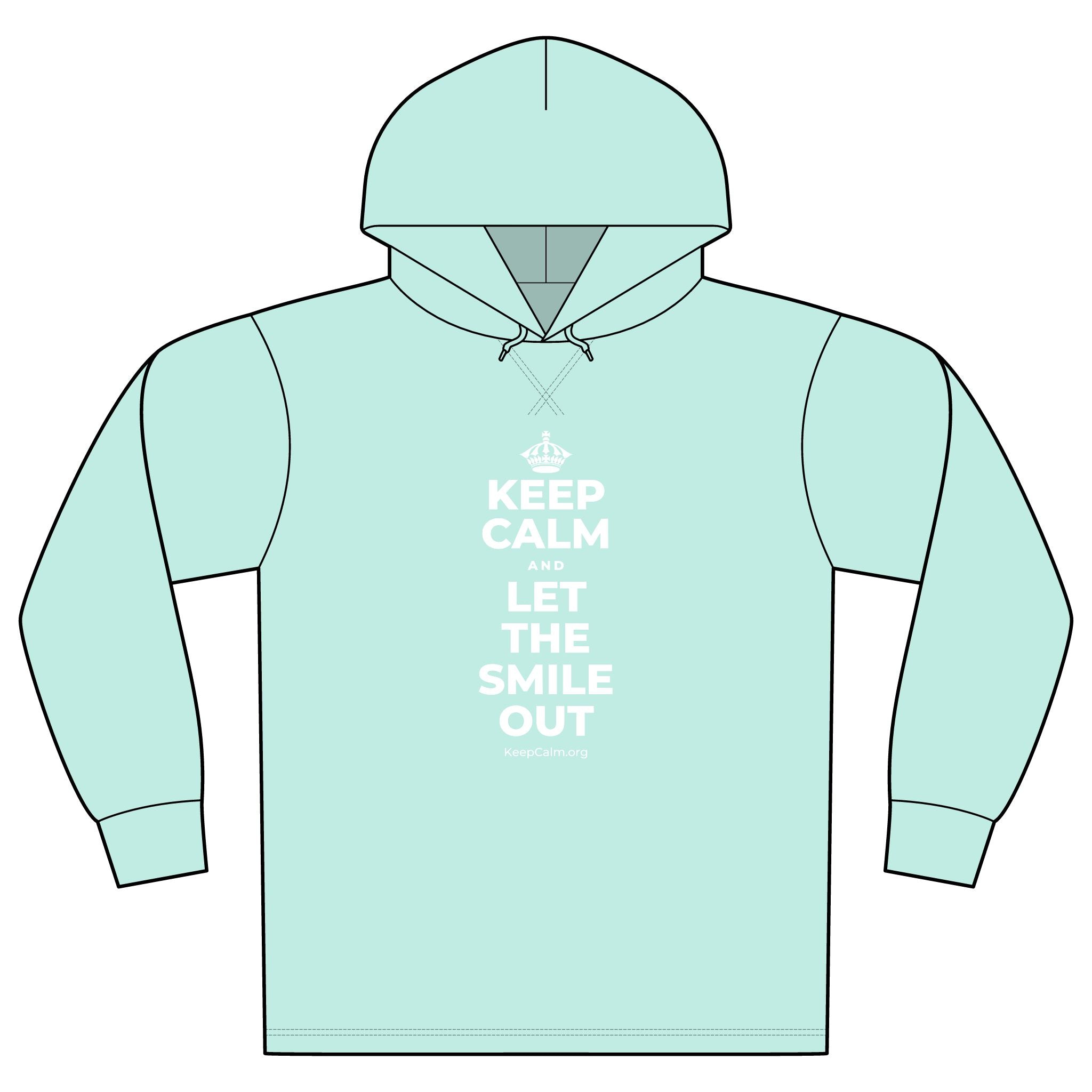KEEP CALM AND LET THE SMILE OUT Organic Hoodie Tee