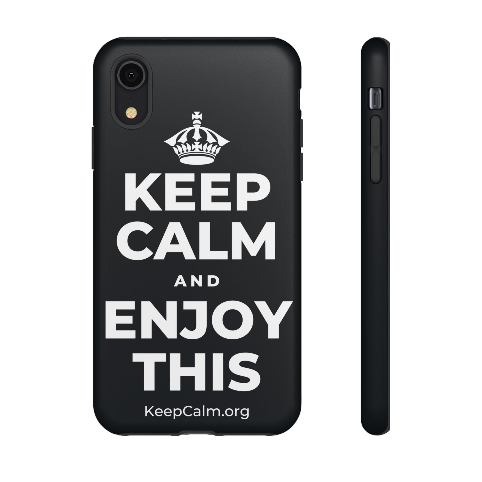 KEEP CALM AND ENJOY THIS Phone Case (Dark)