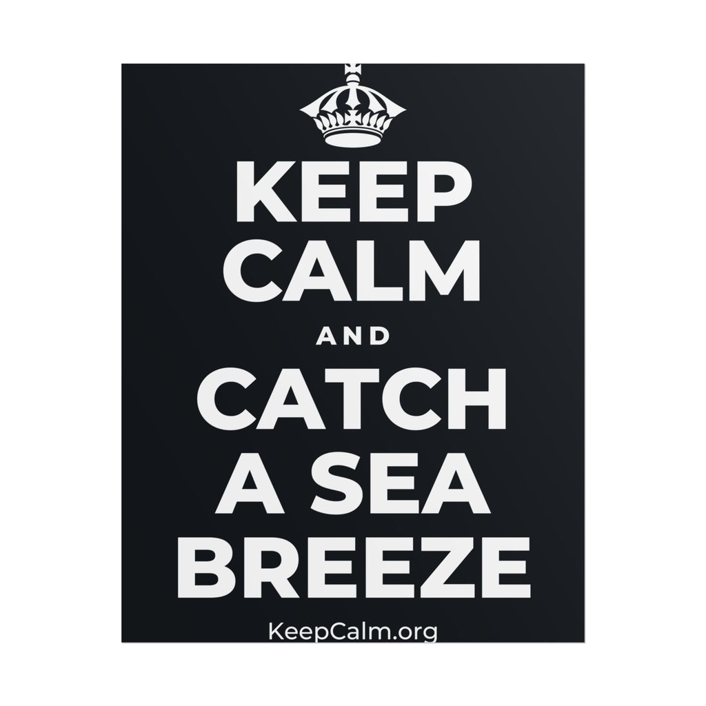 KEEP CALM AND CATCH A SEA BREEZE Poster (Dark)