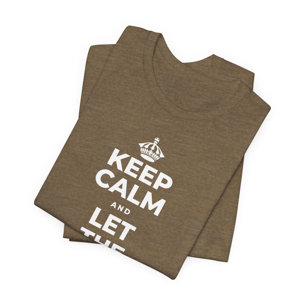KEEP CALM AND LET THE TO-DO LIST WAIT T-Shirt (Soft Cream–Heather Mauve)