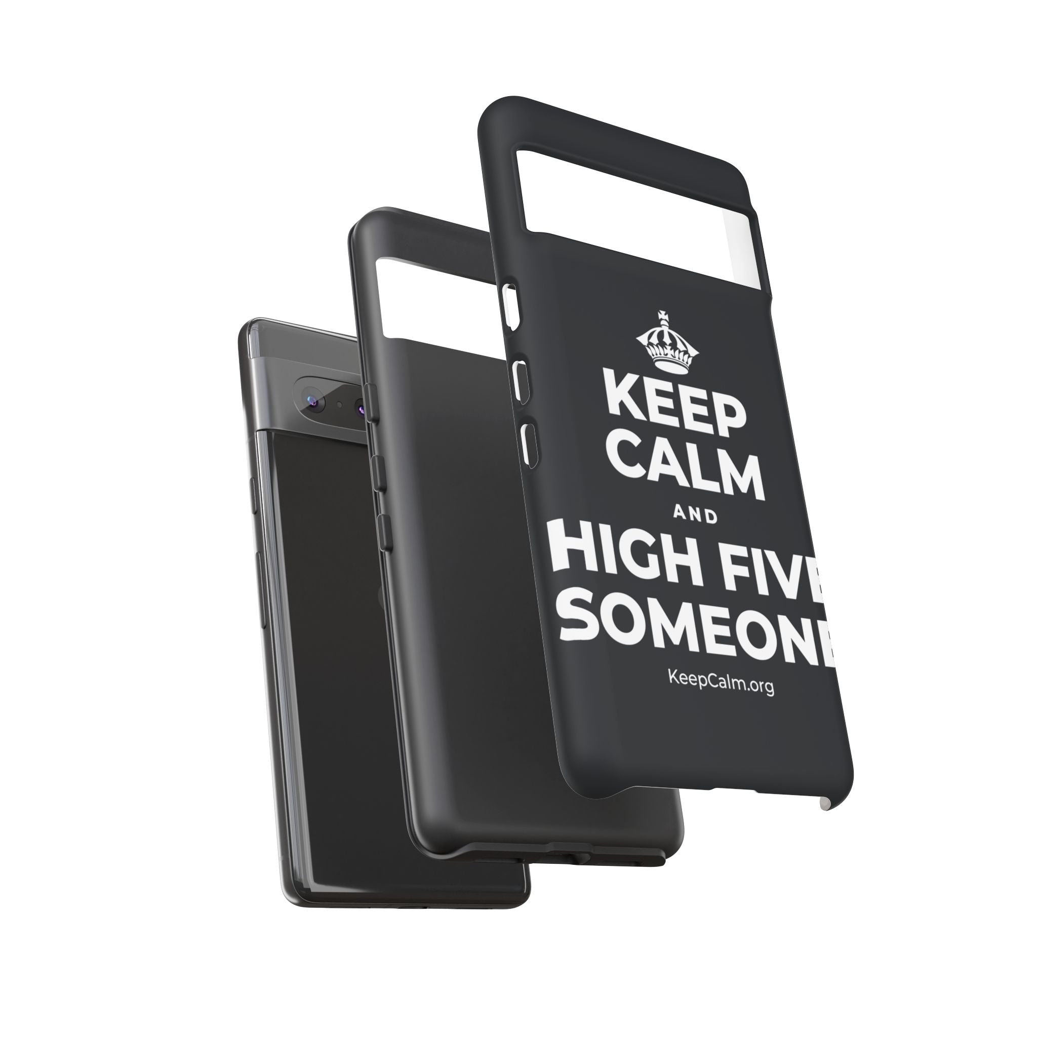 KEEP CALM AND HIGH FIVE SOMEONE Phone Case (Dark)