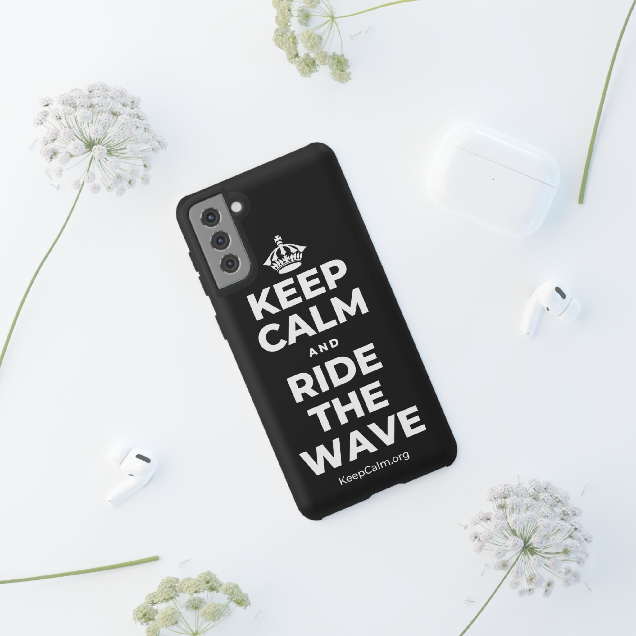 KEEP CALM AND RIDE THE WAVE Phone Case