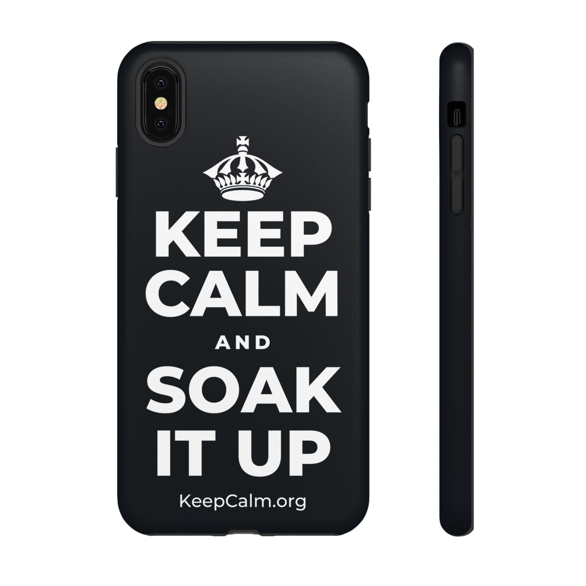 KEEP CALM AND SOAK IT UP Phone Case (Dark)