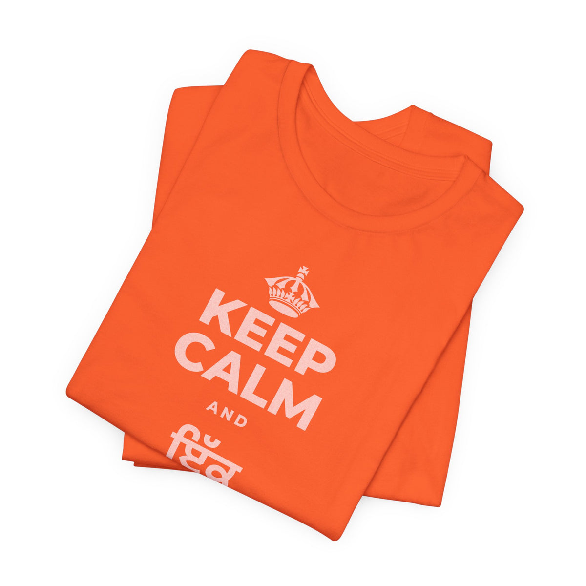 KEEP CALM AND ਇੱਕ ਬੀਜ ਬੀਜੋ T-Shirt (Baby Blue–Silver)