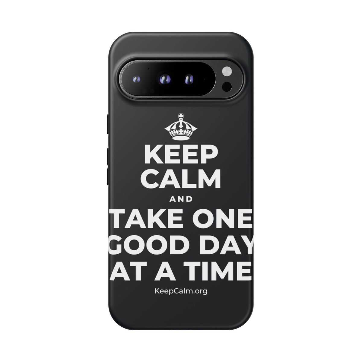 KEEP CALM AND TAKE ONE GOOD DAY AT A TIME Phone Case (Dark)