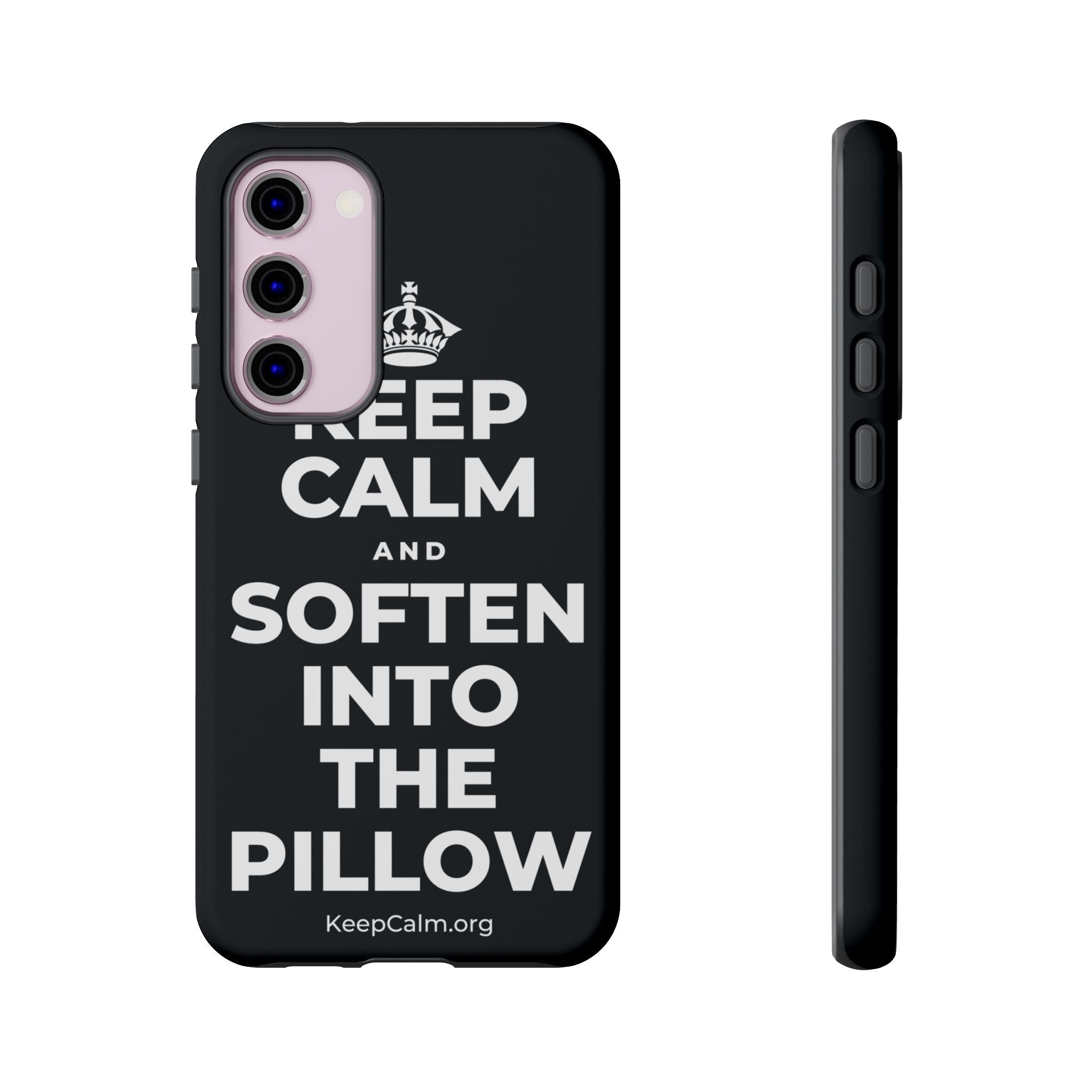 KEEP CALM AND SOFTEN INTO THE PILLOW Phone Case (Dark)