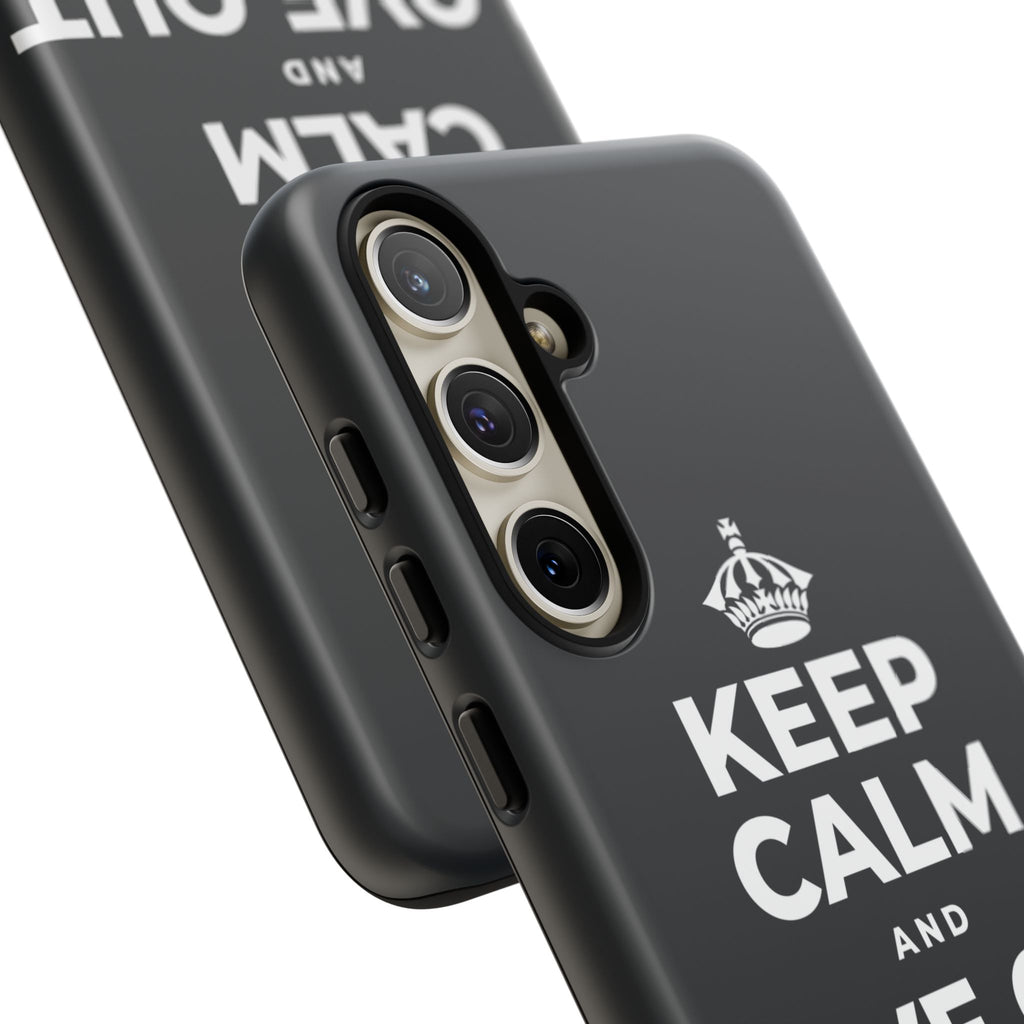 KEEP CALM AND LOVE OUT LOUD Phone Case (Dark)