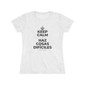 KEEP CALM Y HAZ COSAS DIFÍCILES Women's Tri-Blend Tee