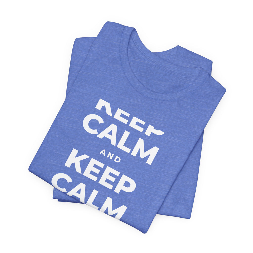 KEEP CALM AND TAKE A WALK T-Shirt (Soft Cream–Heather Mauve)