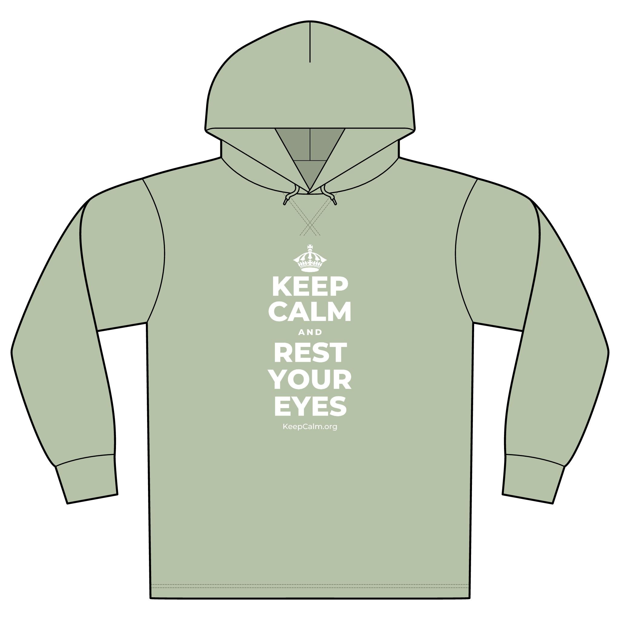 KEEP CALM AND REST YOUR EYES Organic Hoodie Tee