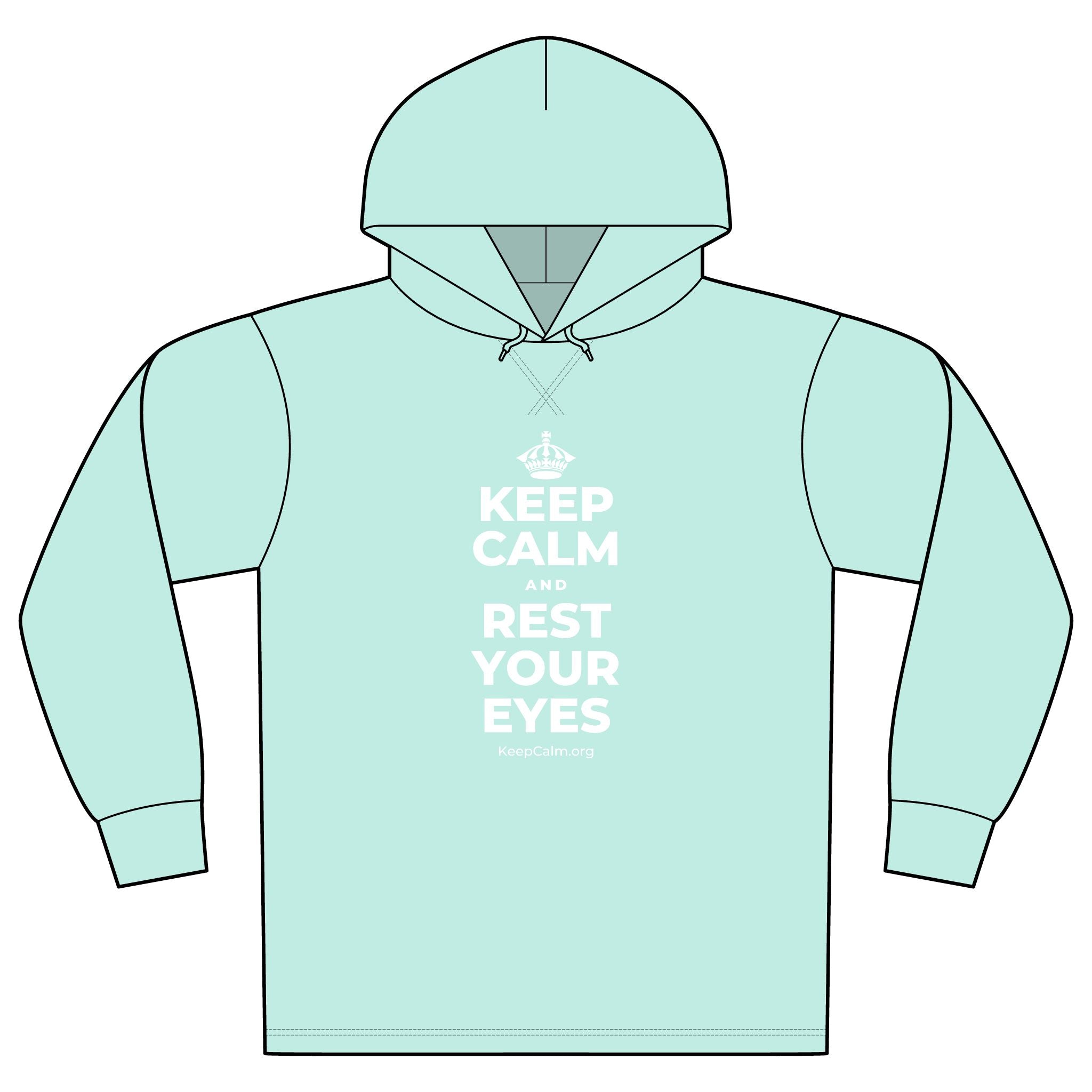 KEEP CALM AND REST YOUR EYES Organic Hoodie Tee