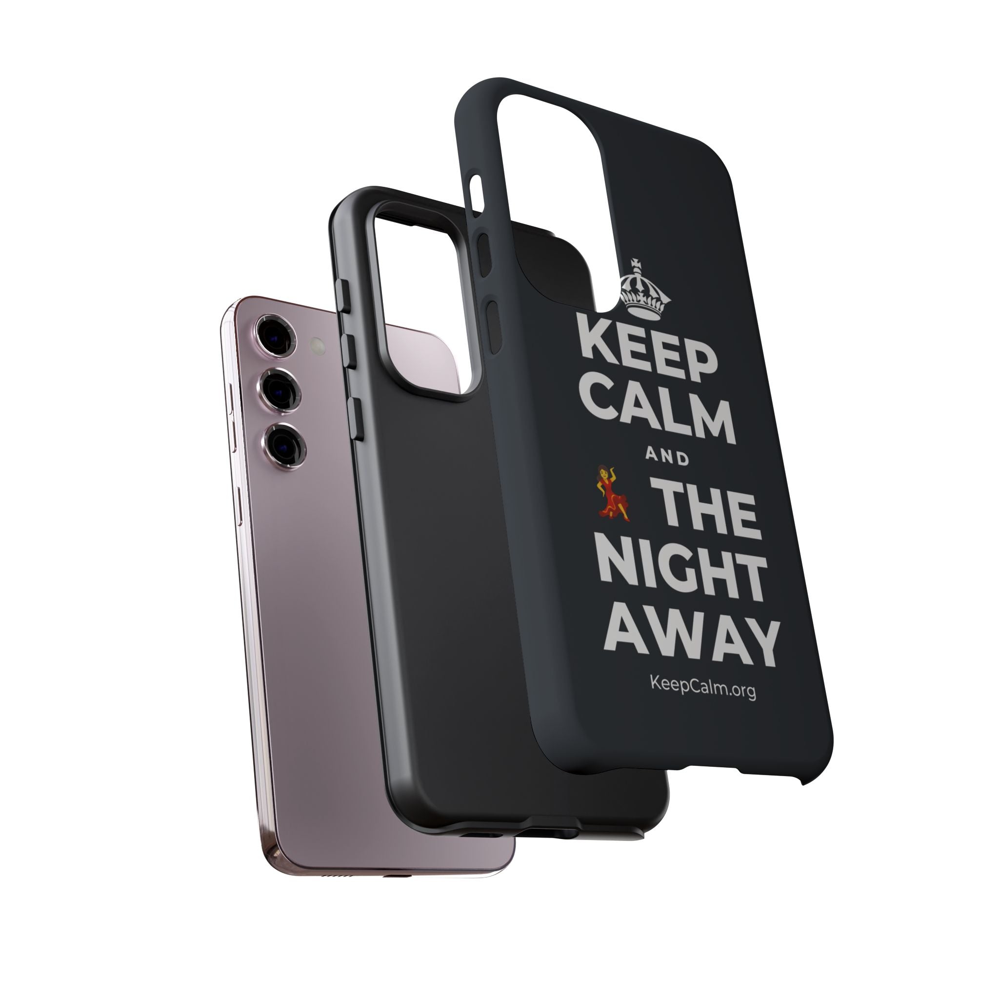 KEEP CALM AND 💃 THE NIGHT AWAY Phone Case (Dark)