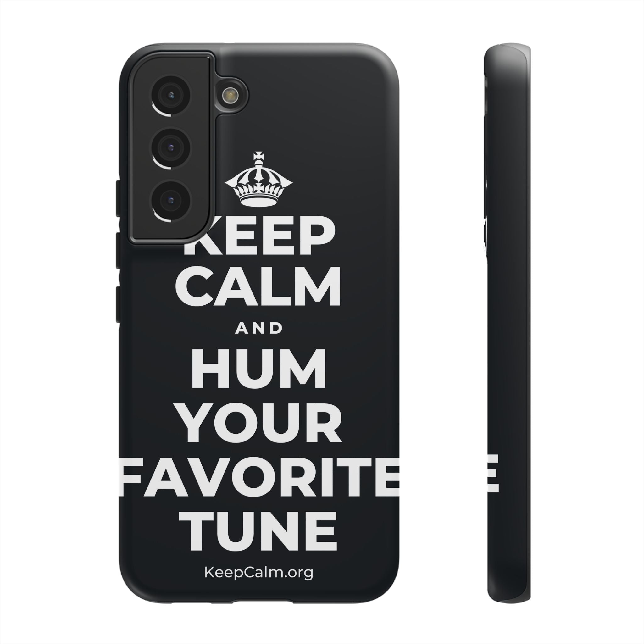 KEEP CALM AND HUM YOUR FAVORITE TUNE Phone Case (Dark)