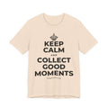 KEEP CALM AND COLLECT GOOD MOMENTS T-Shirt (Soft Cream–Heather Mauve)