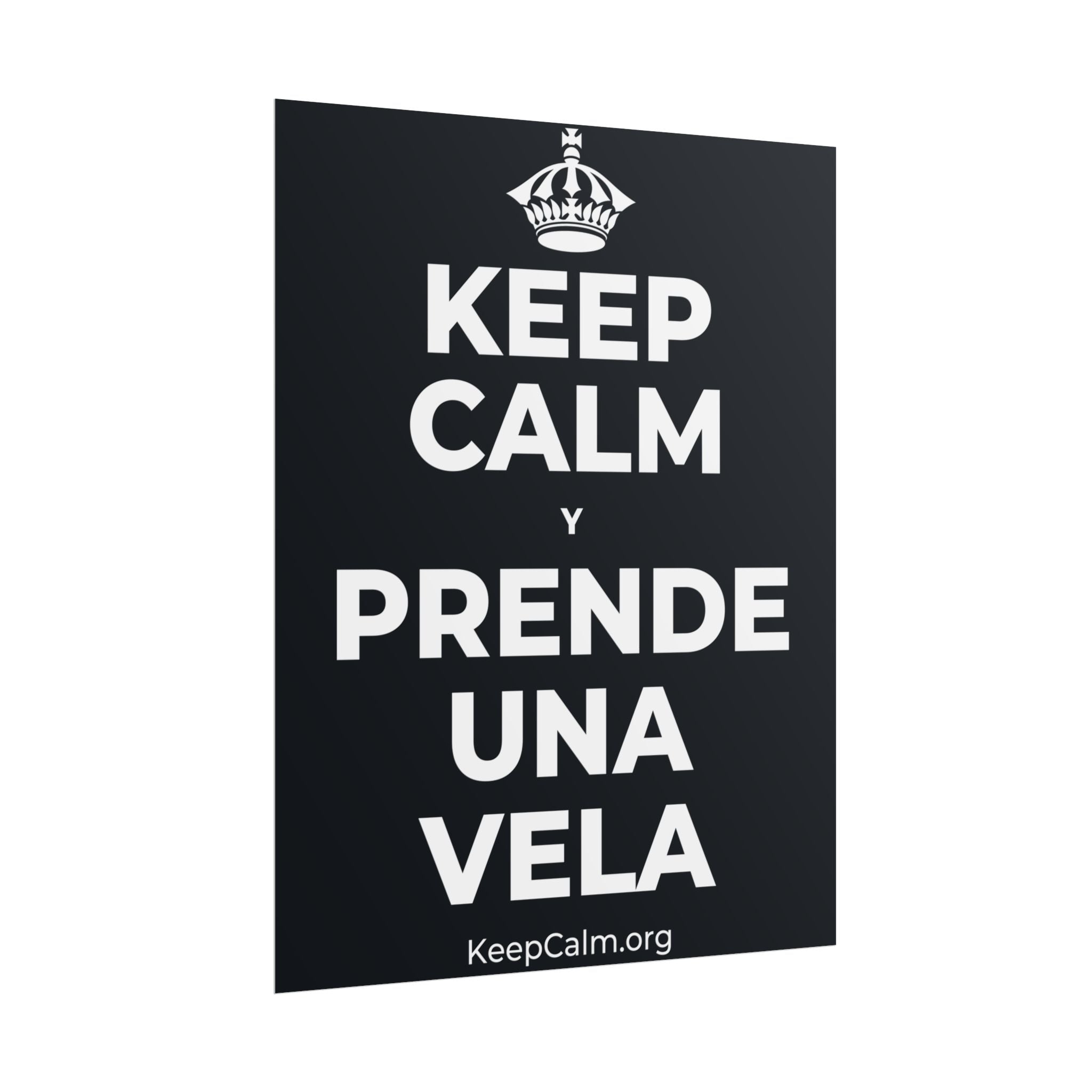 KEEP CALM Y PRENDE UNA VELA Poster (Dark)