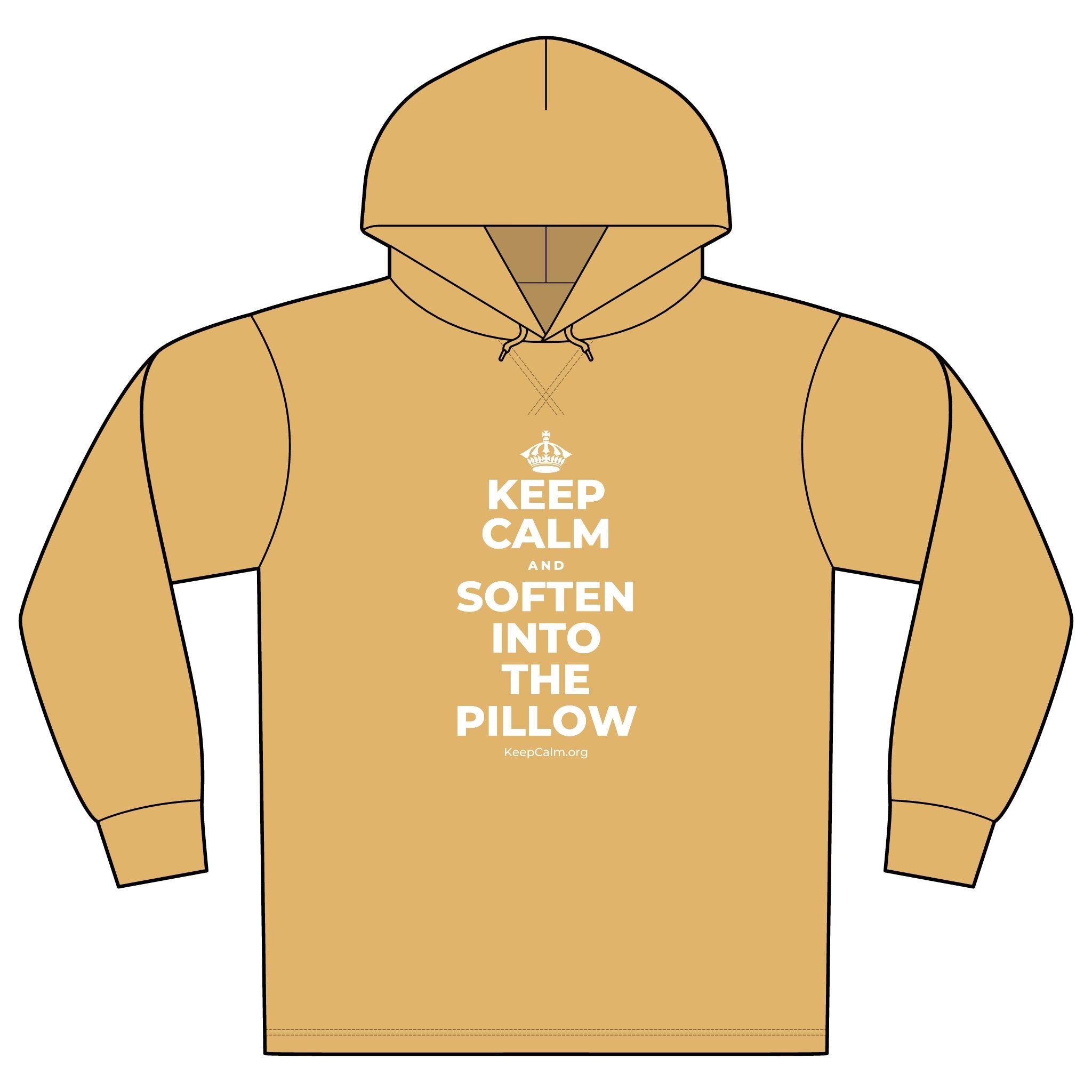 KEEP CALM AND SOFTEN INTO THE PILLOW Organic Hoodie Tee