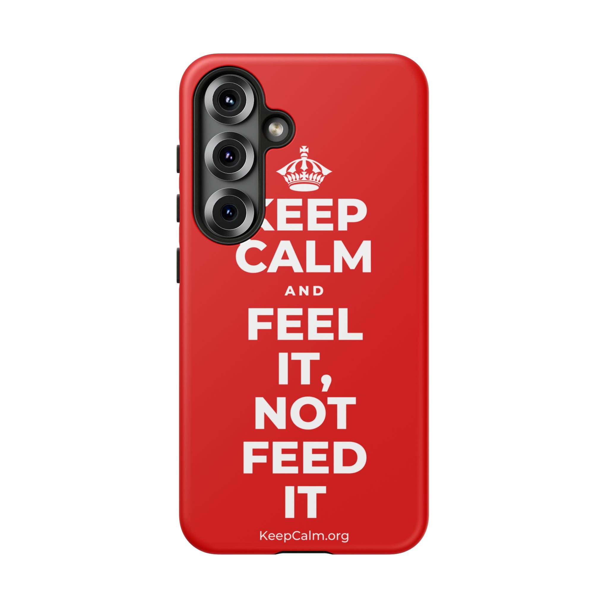 KEEP CALM AND FEEL IT, NOT FEED IT Phone Case