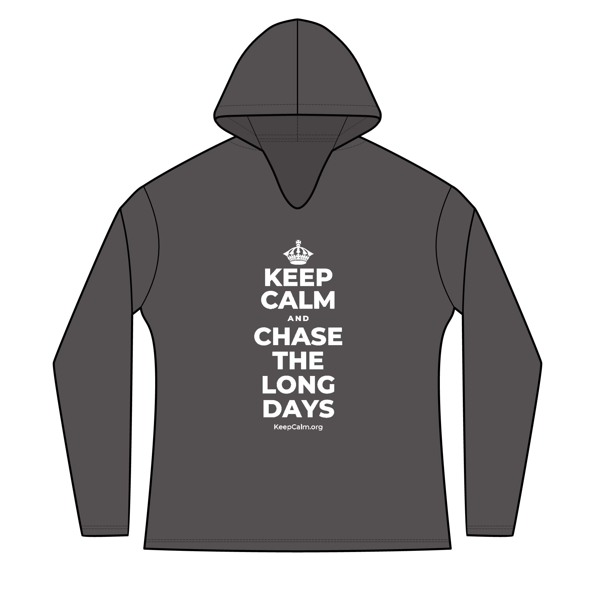 KEEP CALM AND CHASE THE LONG DAYS Women's Long Sleeve Hoodie